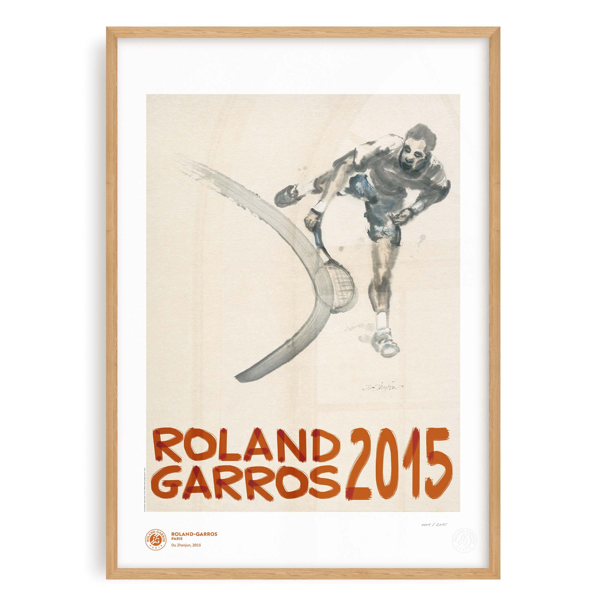 ÉDITION LIMITÉE PREMIUM - Affiche Roland-Garros 2015 par Du ZHENJUN