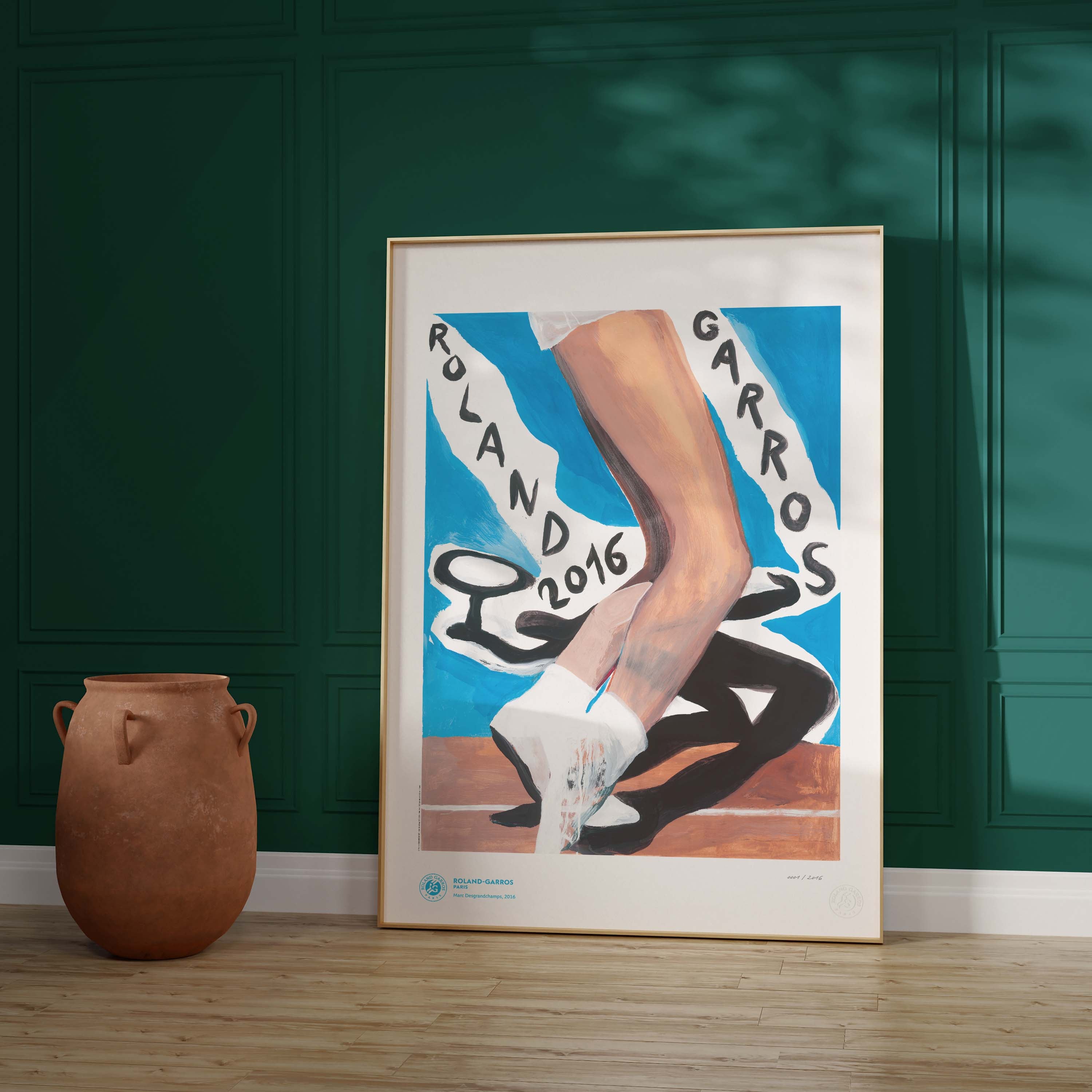 ÉDITION LIMITÉE PREMIUM - Affiche Roland-Garros 2016 par Marc DESGRANDCHAMPS