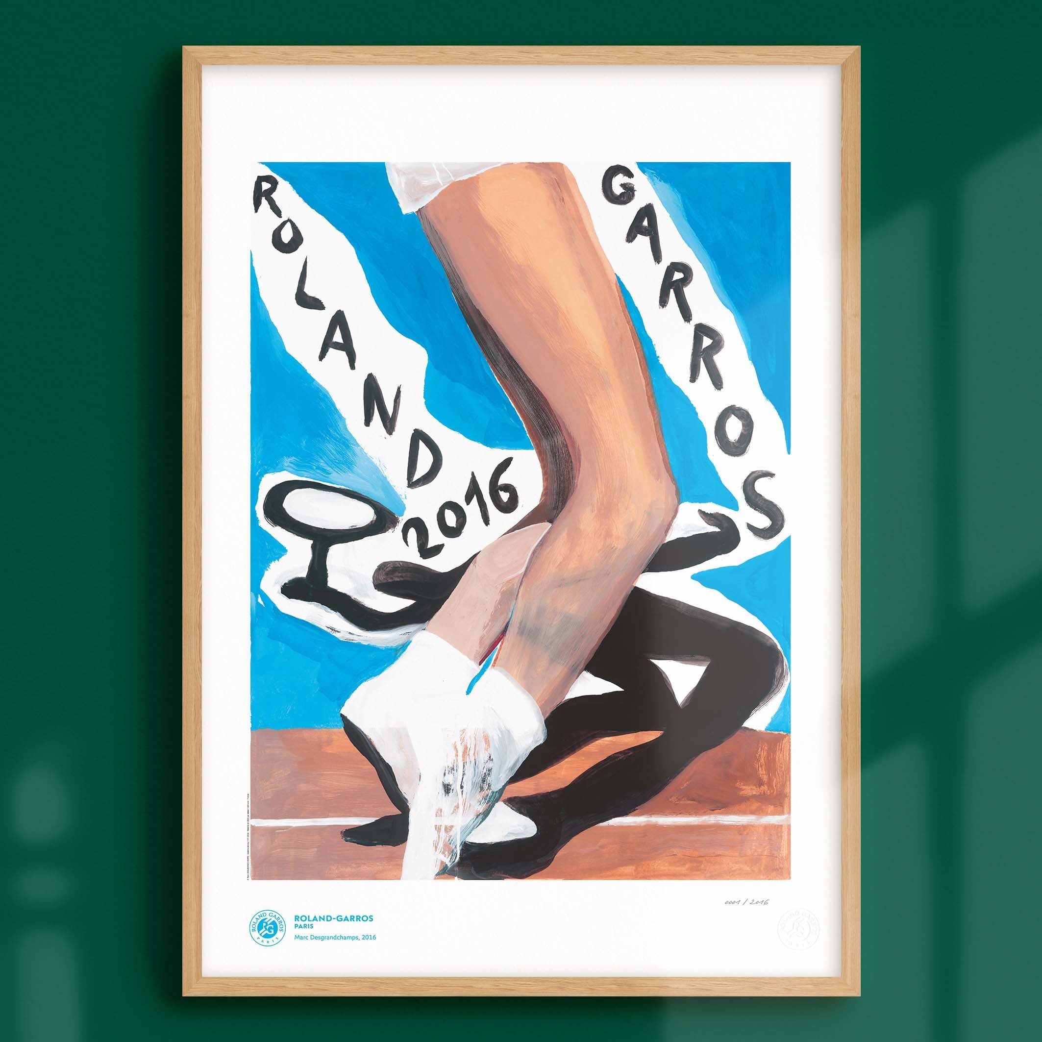 ÉDITION LIMITÉE PREMIUM - Affiche Roland-Garros 2016 par Marc DESGRANDCHAMPS