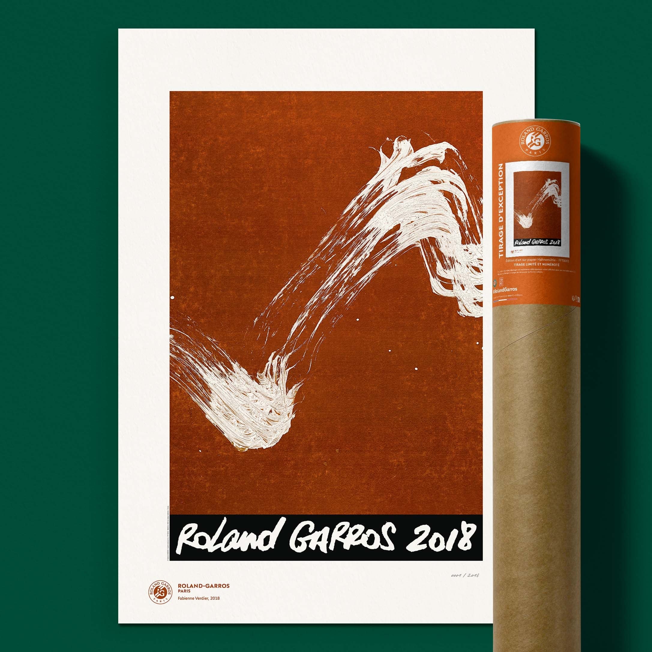 ÉDITION LIMITÉE PREMIUM - Affiche Roland-Garros 2018 par Fabienne VERDIER