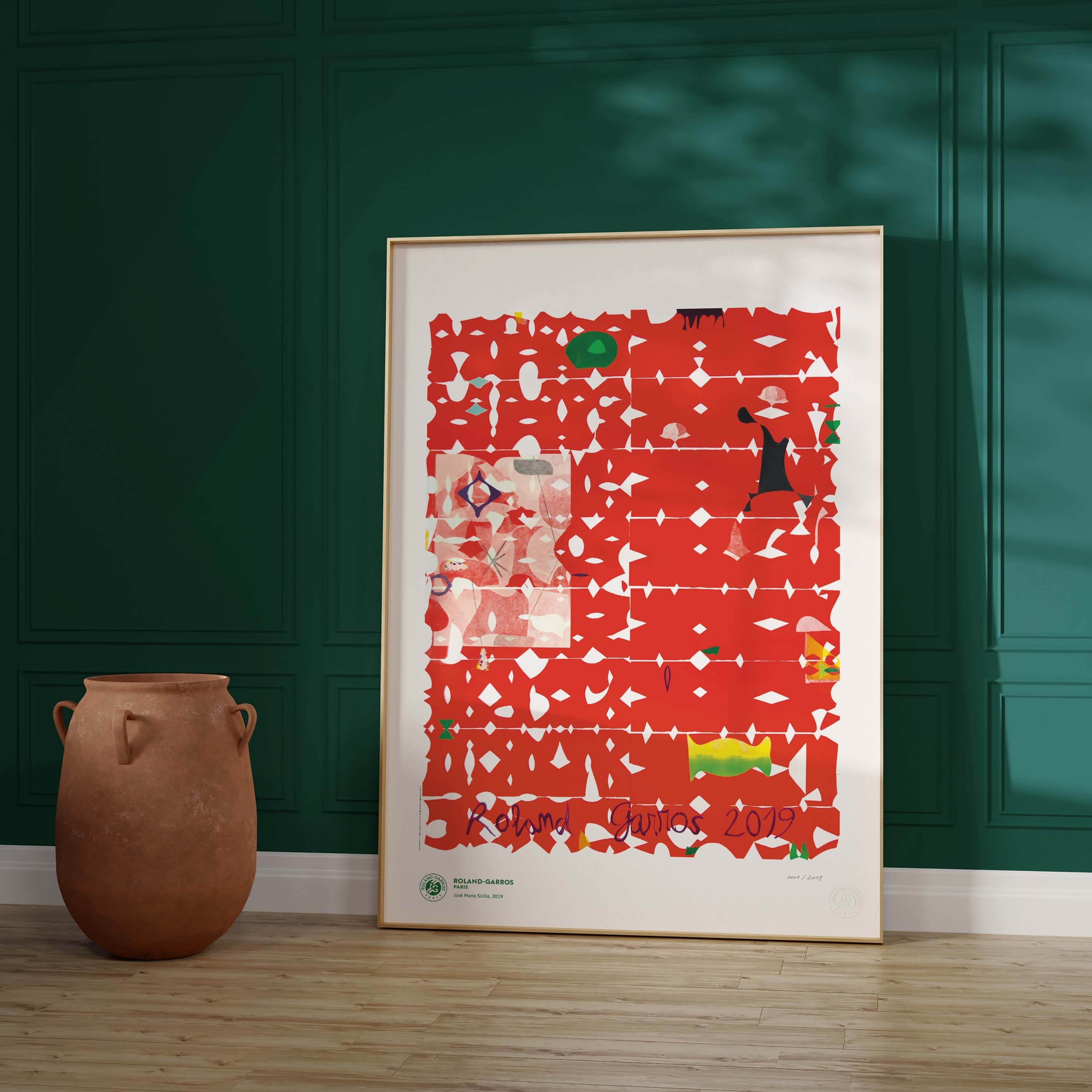 ÉDITION LIMITÉE PREMIUM - Affiche Roland-Garros 2019 par José MARIA SICILIA
