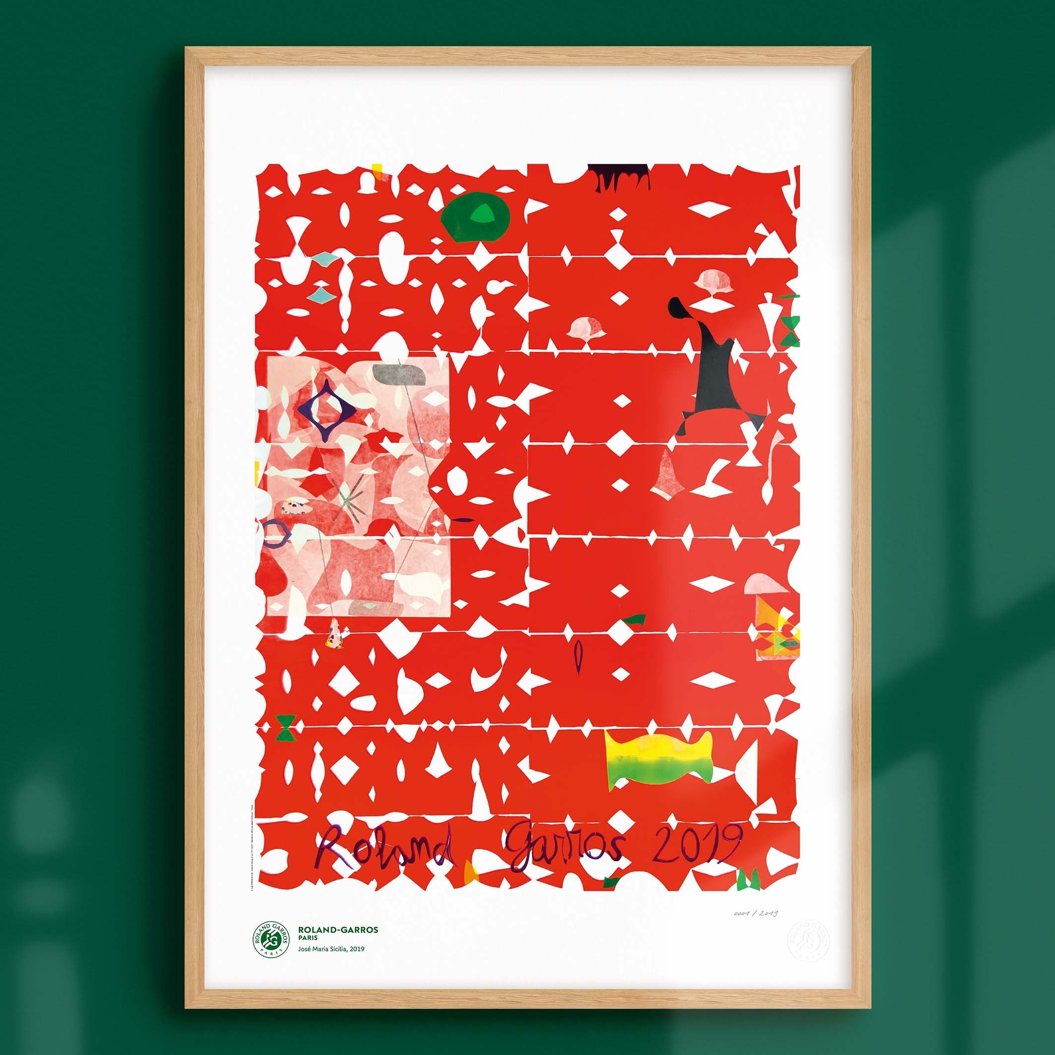 ÉDITION LIMITÉE PREMIUM - Affiche Roland-Garros 2019 par José MARIA SICILIA