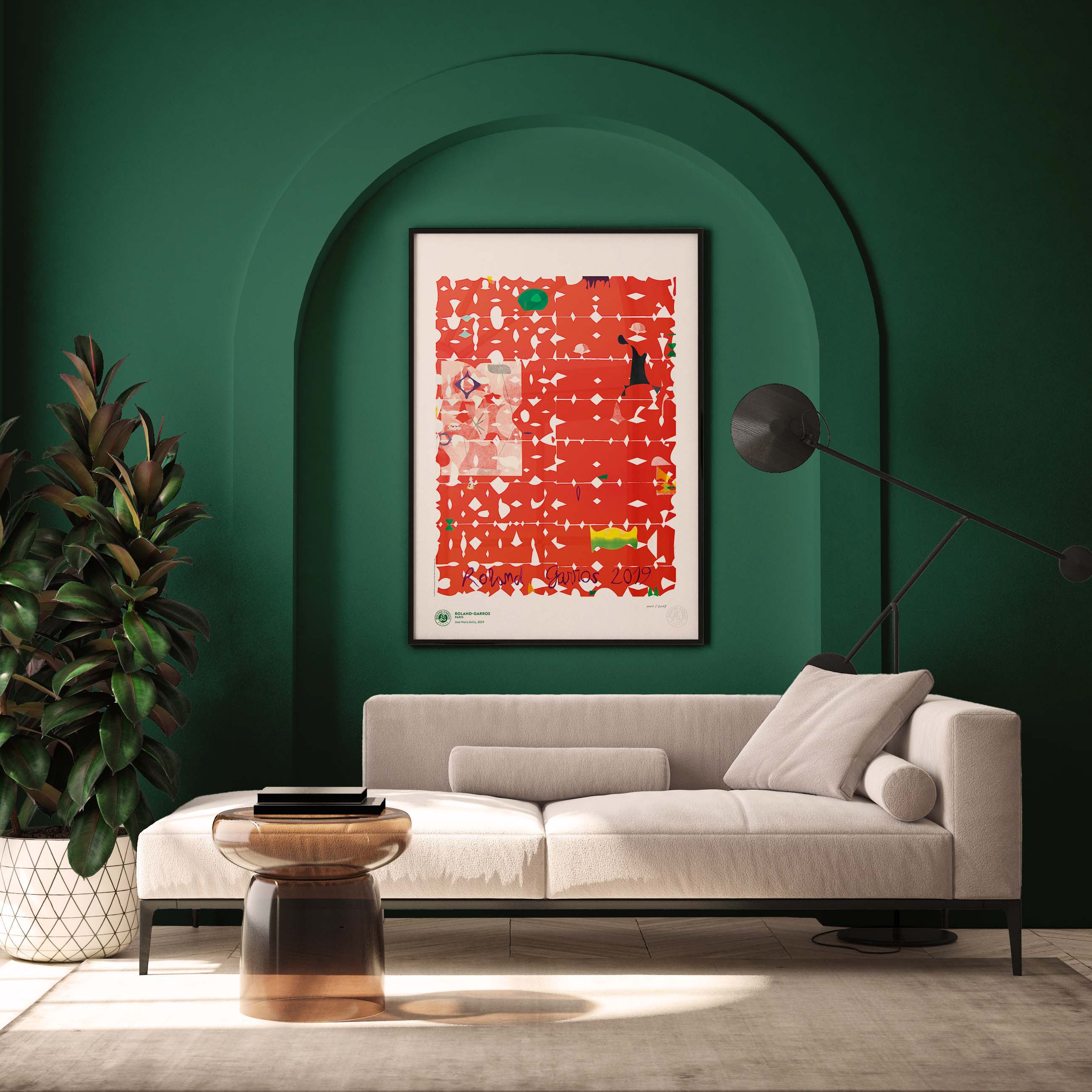 ÉDITION LIMITÉE PREMIUM - Affiche Roland-Garros 2019 par José MARIA SICILIA