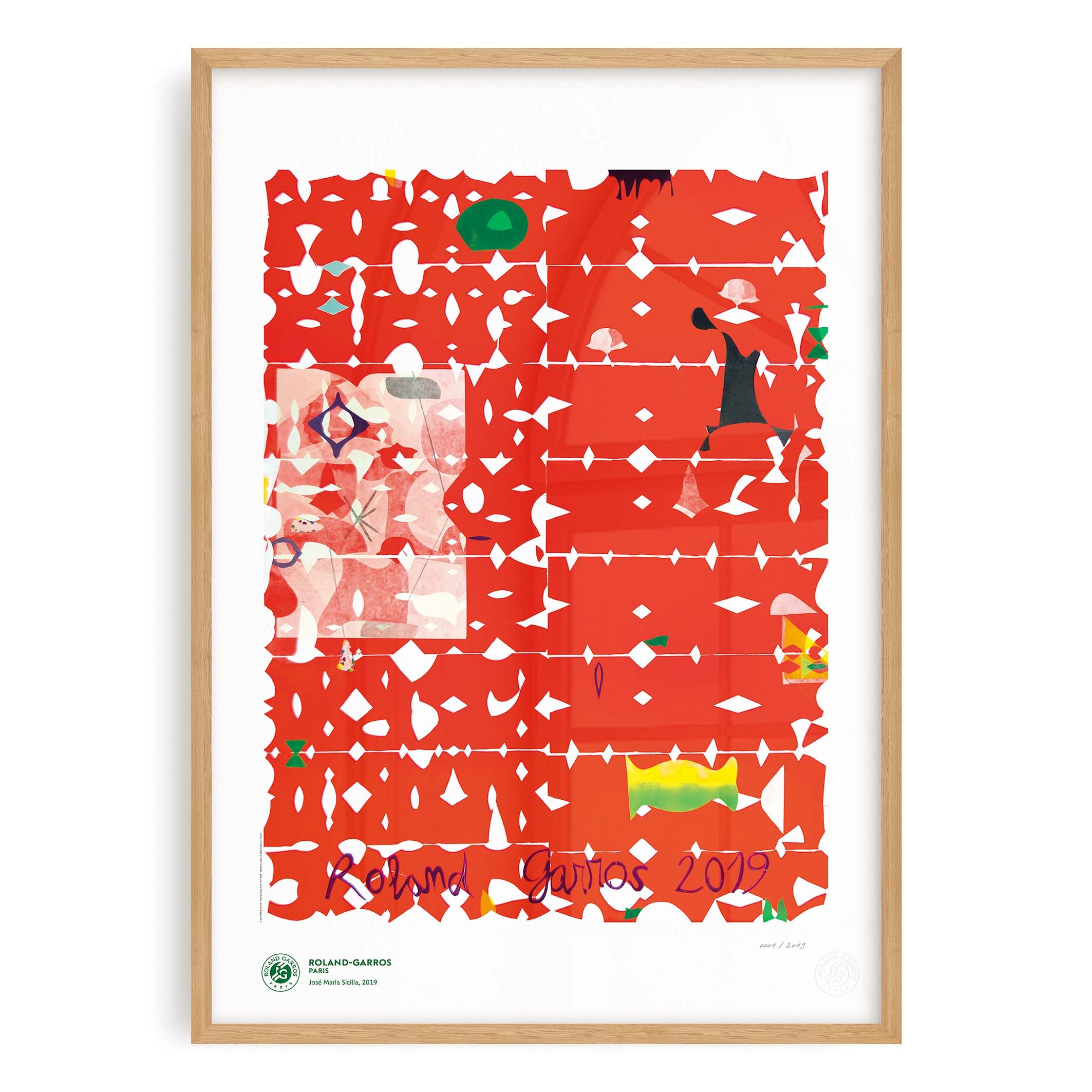 ÉDITION LIMITÉE PREMIUM - Affiche Roland-Garros 2019 par José MARIA SICILIA