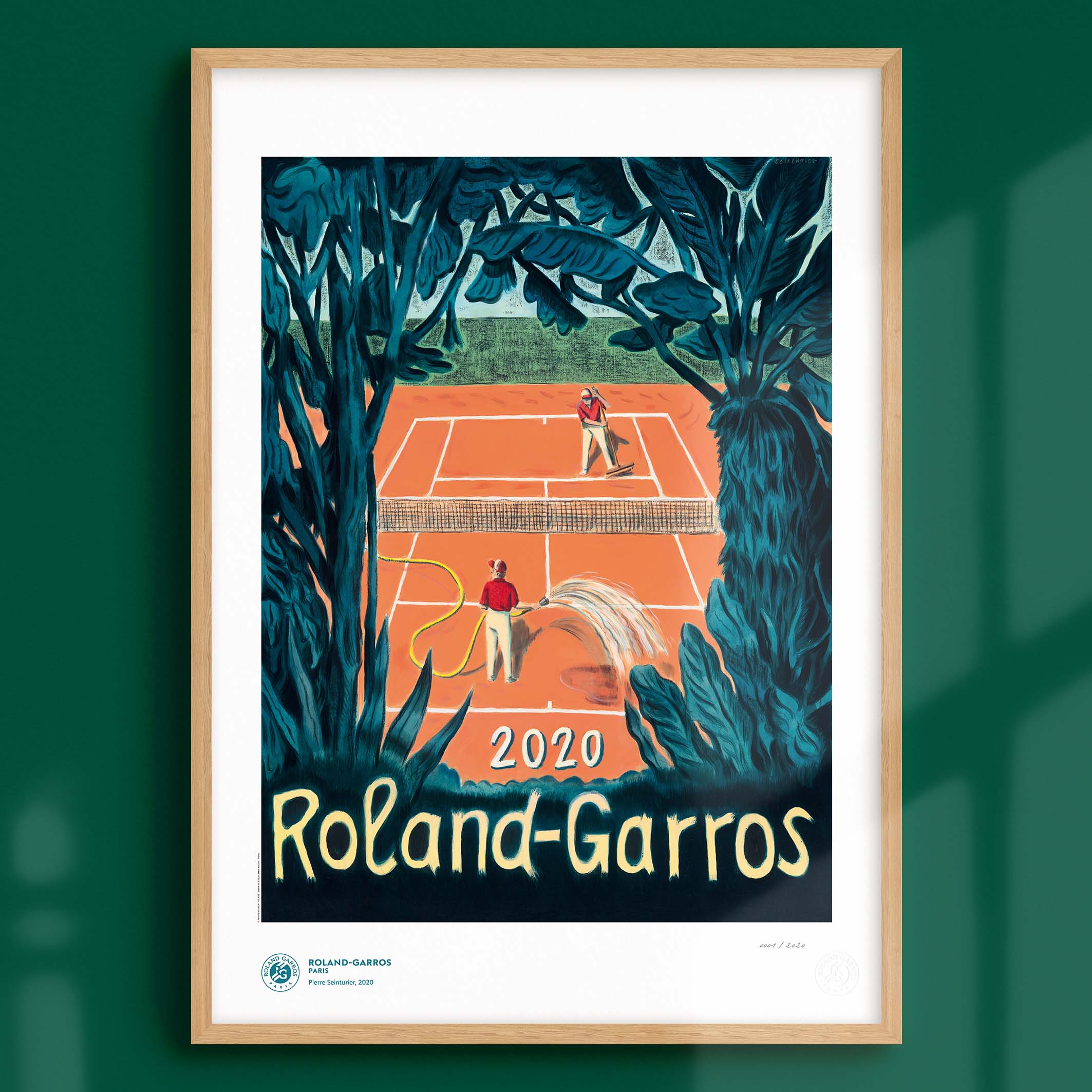 ÉDITION LIMITÉE PREMIUM - Affiche Roland-Garros 2020 par Pierre SEINTURIER