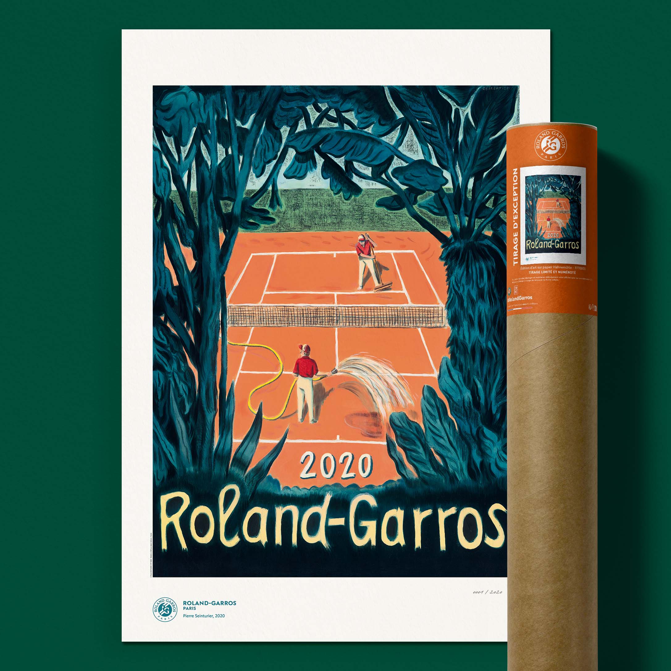 ÉDITION LIMITÉE PREMIUM - Affiche Roland-Garros 2020 par Pierre SEINTURIER