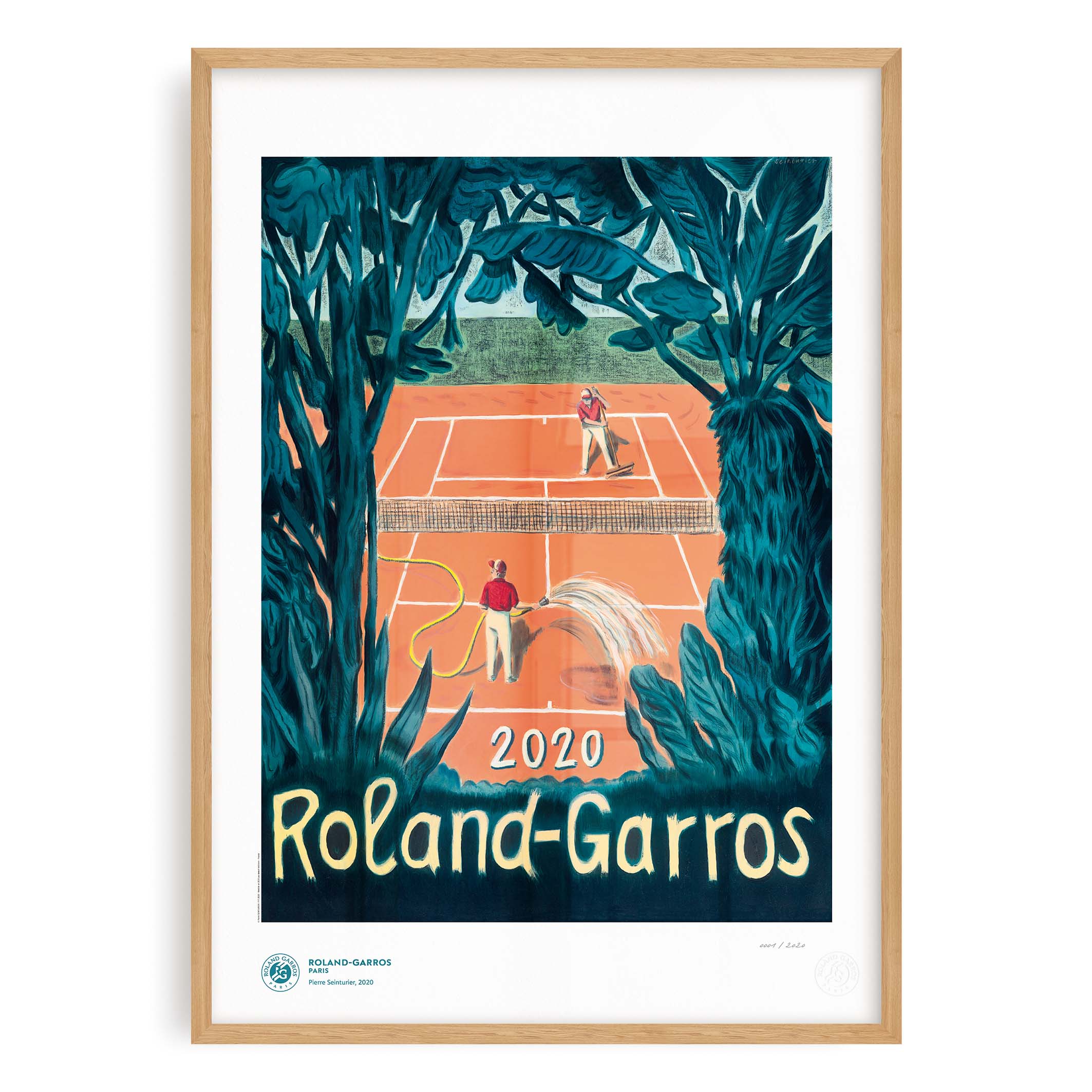 ÉDITION LIMITÉE PREMIUM - Affiche Roland-Garros 2020 par Pierre SEINTURIER