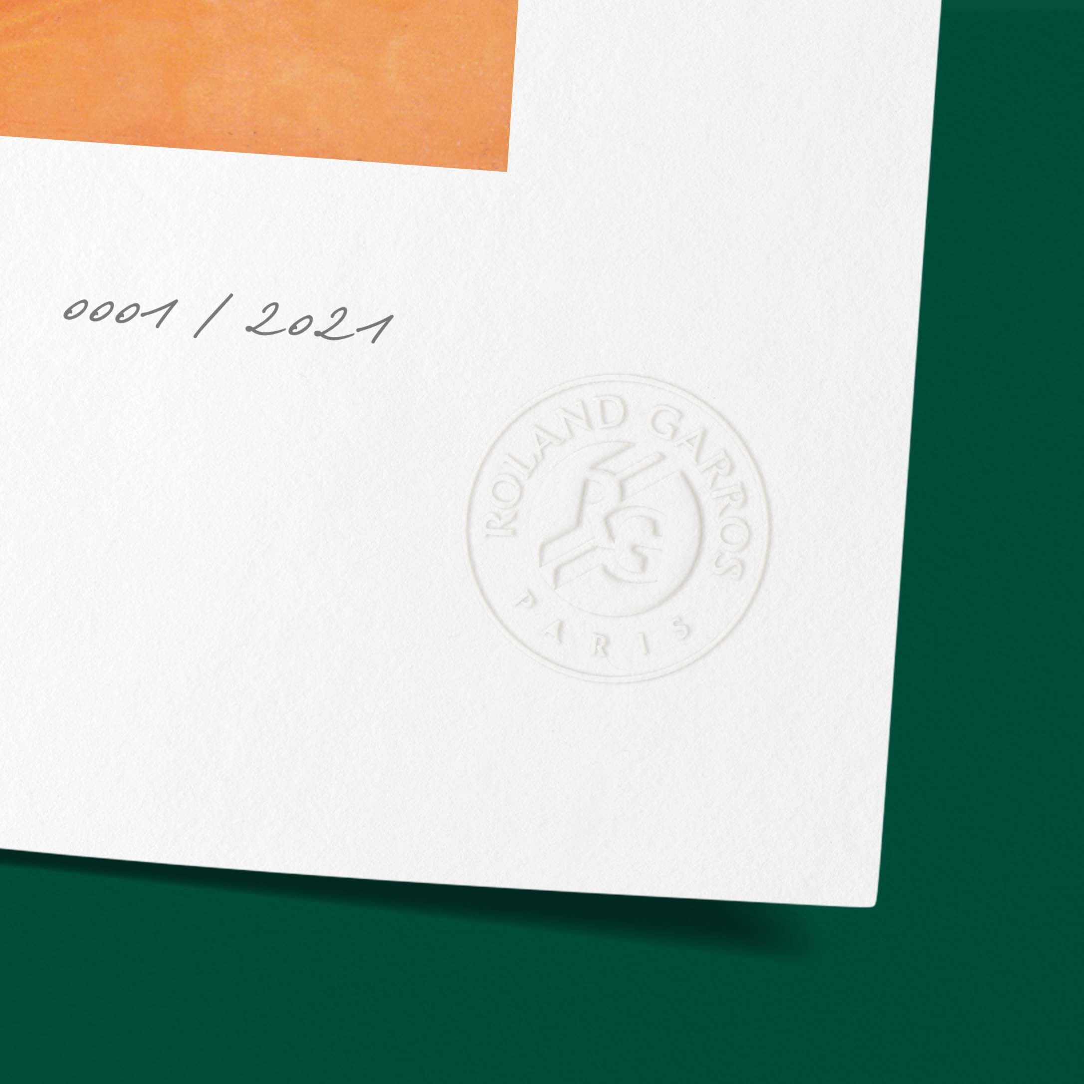 ÉDITION LIMITÉE PREMIUM - Affiche Roland-Garros 2021 par Jean CLARACQ