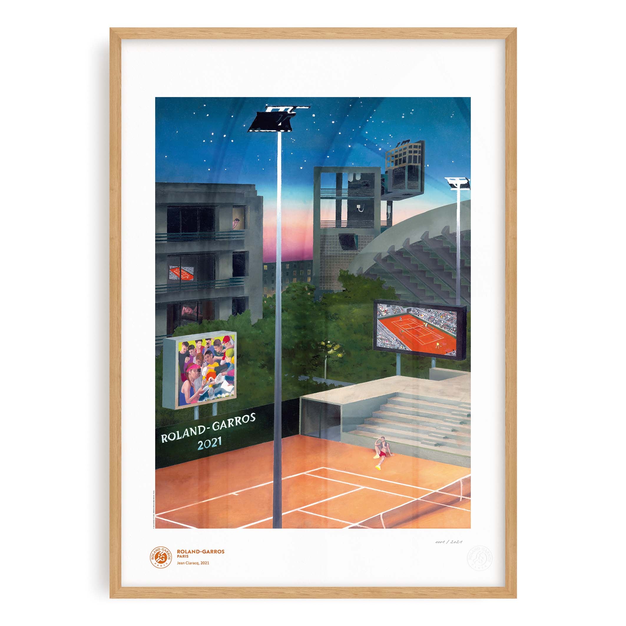 ÉDITION LIMITÉE PREMIUM - Affiche Roland-Garros 2021 par Jean CLARACQ