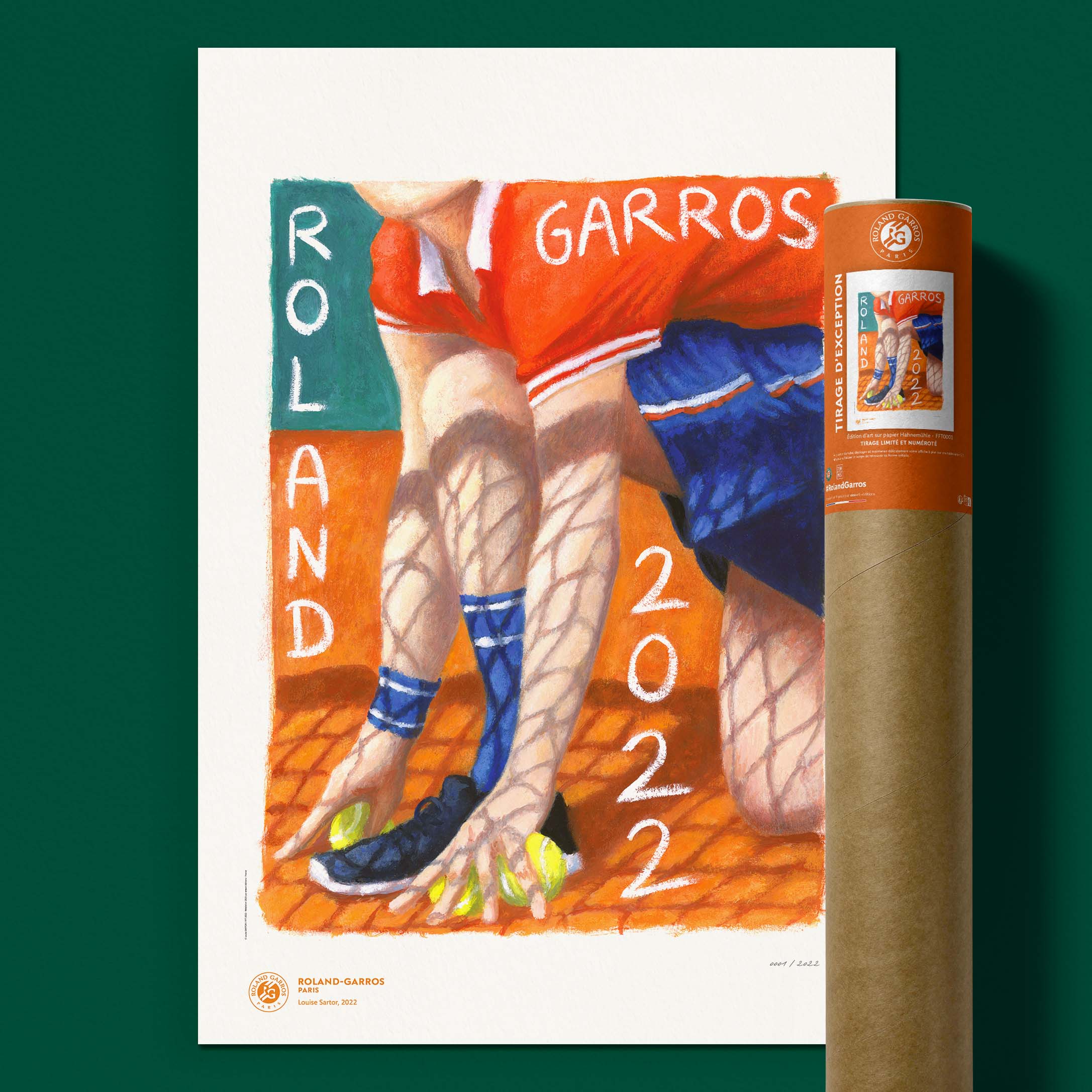 ÉDITION LIMITÉE PREMIUM - Affiche Roland-Garros 2022 par Louise SARTOR