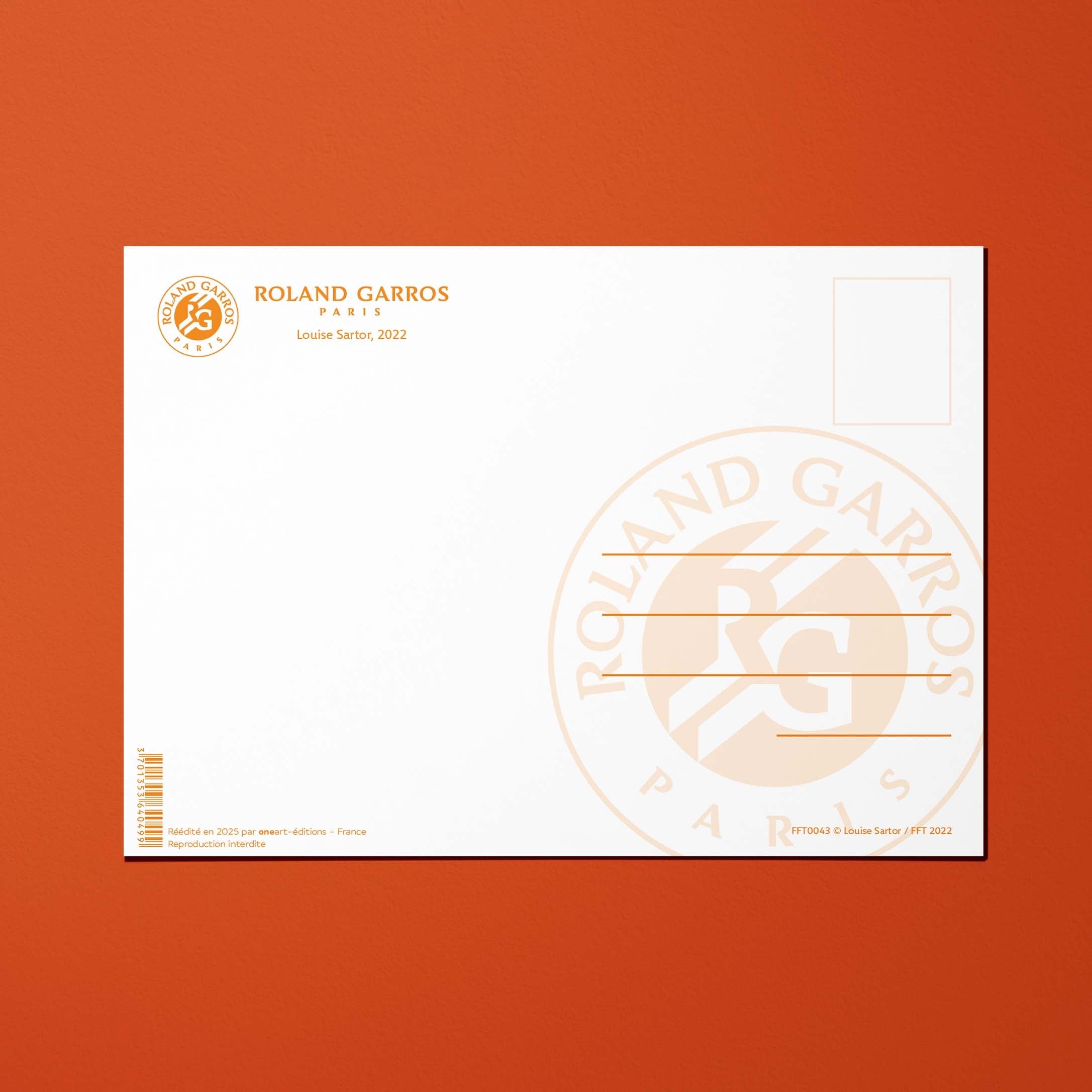 Carte postale Roland-Garros 2022 par Louise SARTOR