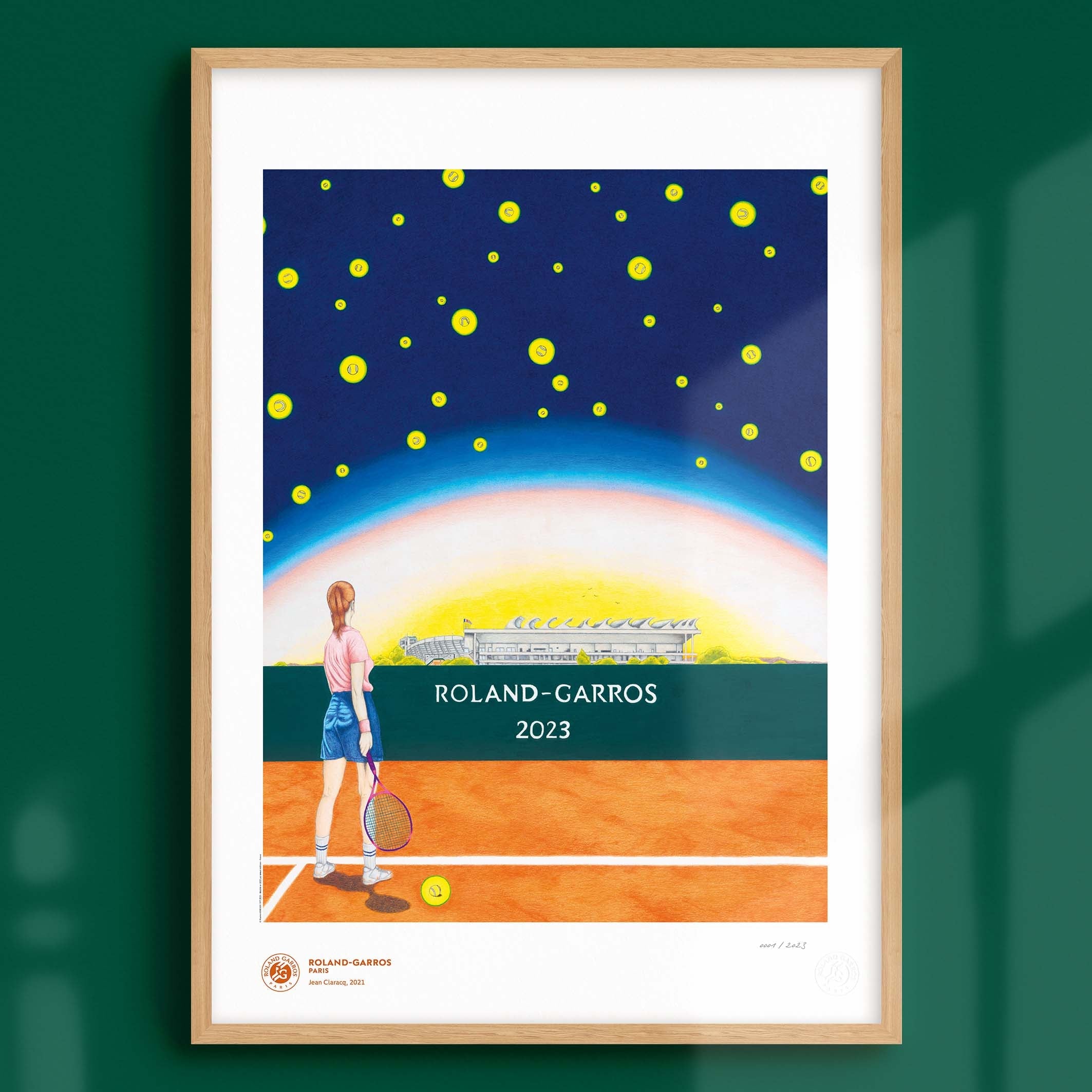 ÉDITION LIMITÉE PREMIUM - Affiche Roland-Garros 2023 par Maxime VERDIER