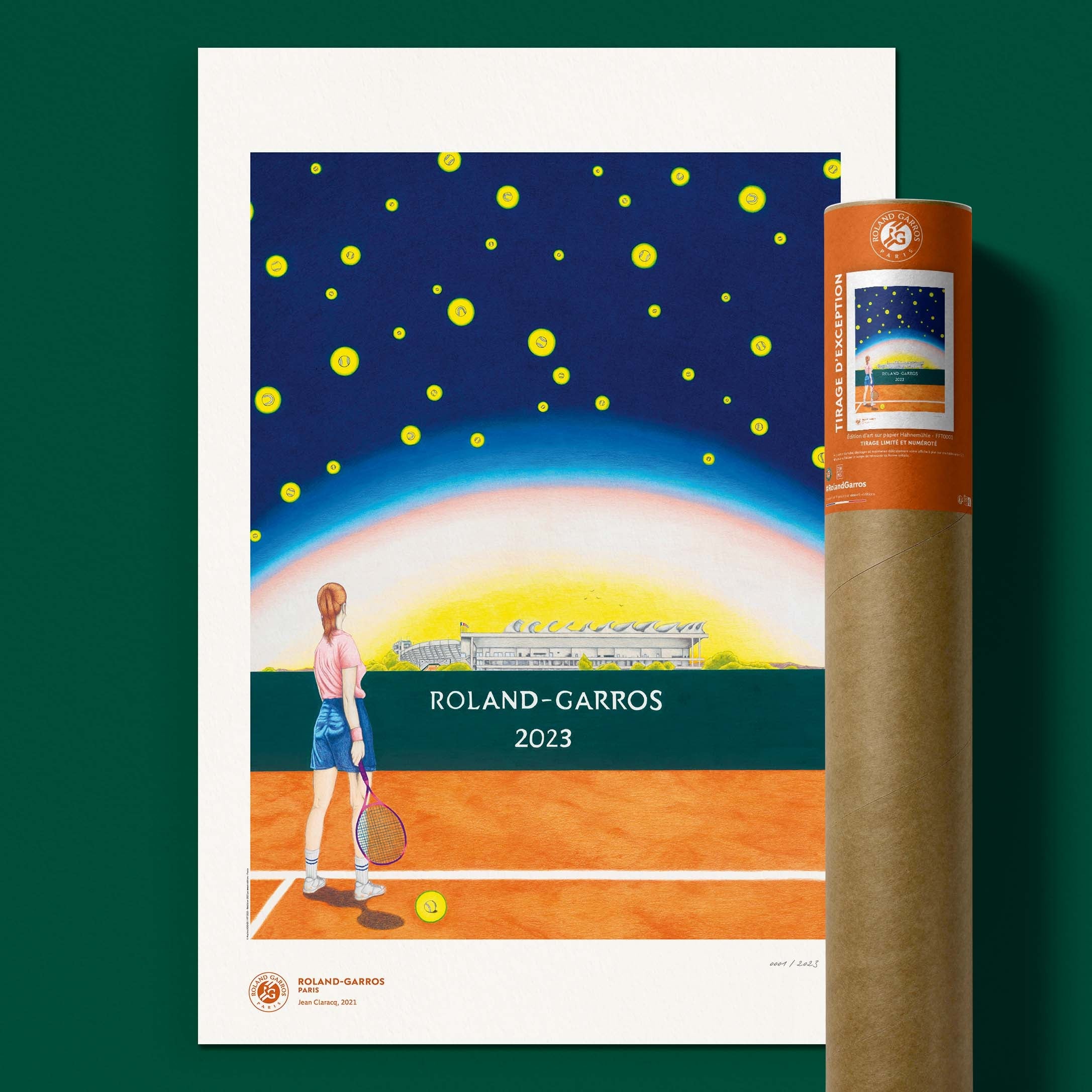 ÉDITION LIMITÉE PREMIUM - Affiche Roland-Garros 2023 par Maxime VERDIER