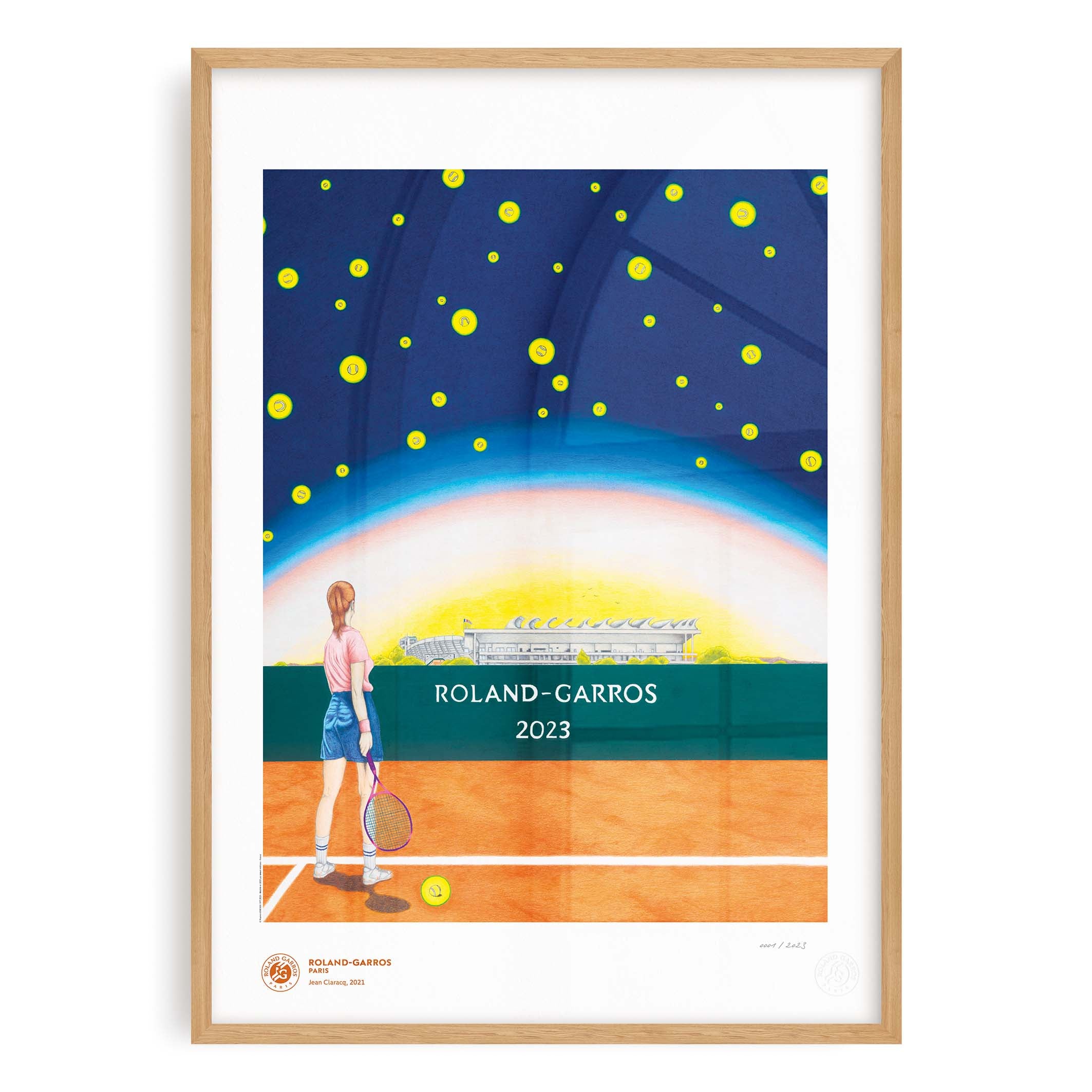 ÉDITION LIMITÉE PREMIUM - Affiche Roland-Garros 2023 par Maxime VERDIER