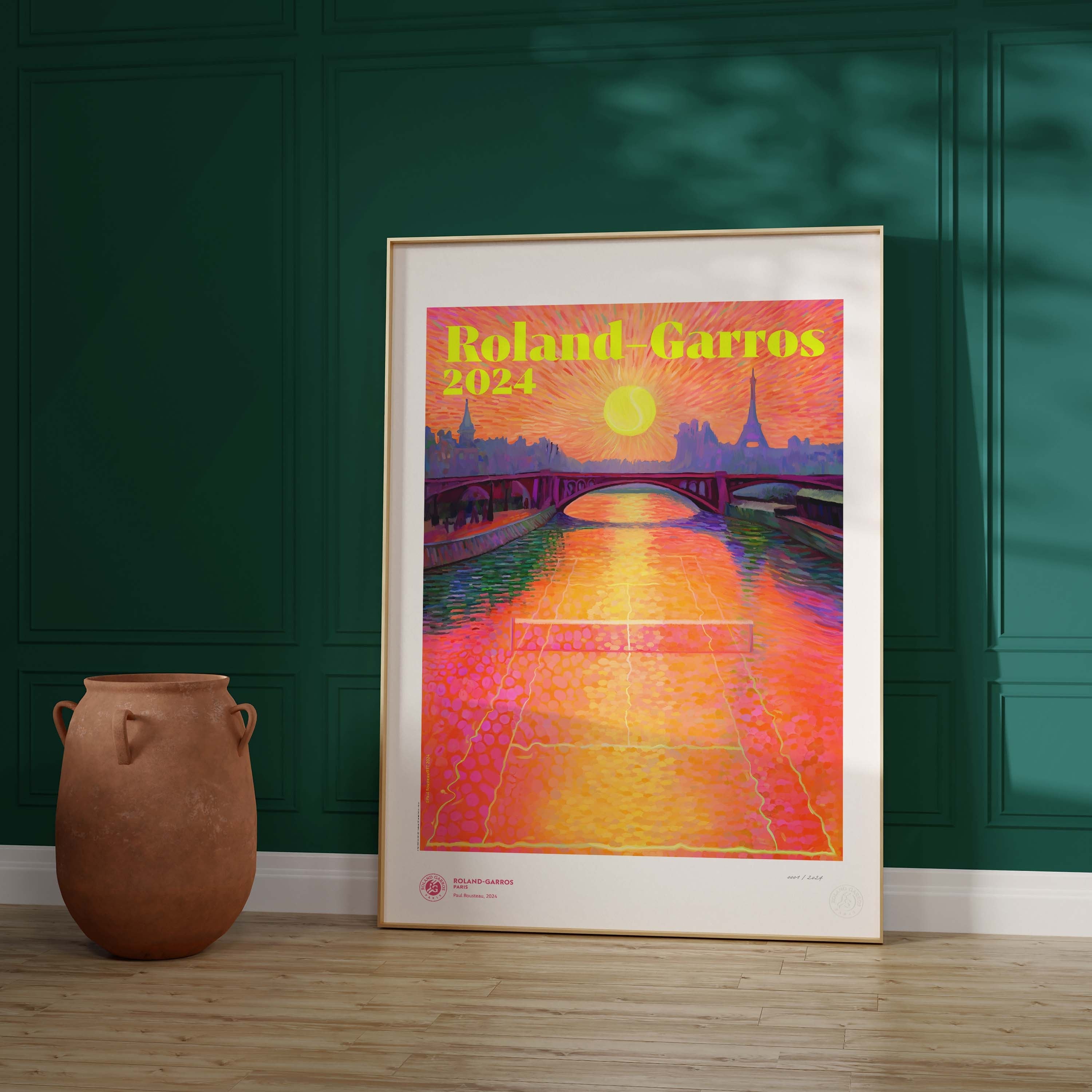 ÉDITION LIMITÉE PREMIUM - Affiche Roland-Garros 2024 par Paul ROUSTEAU