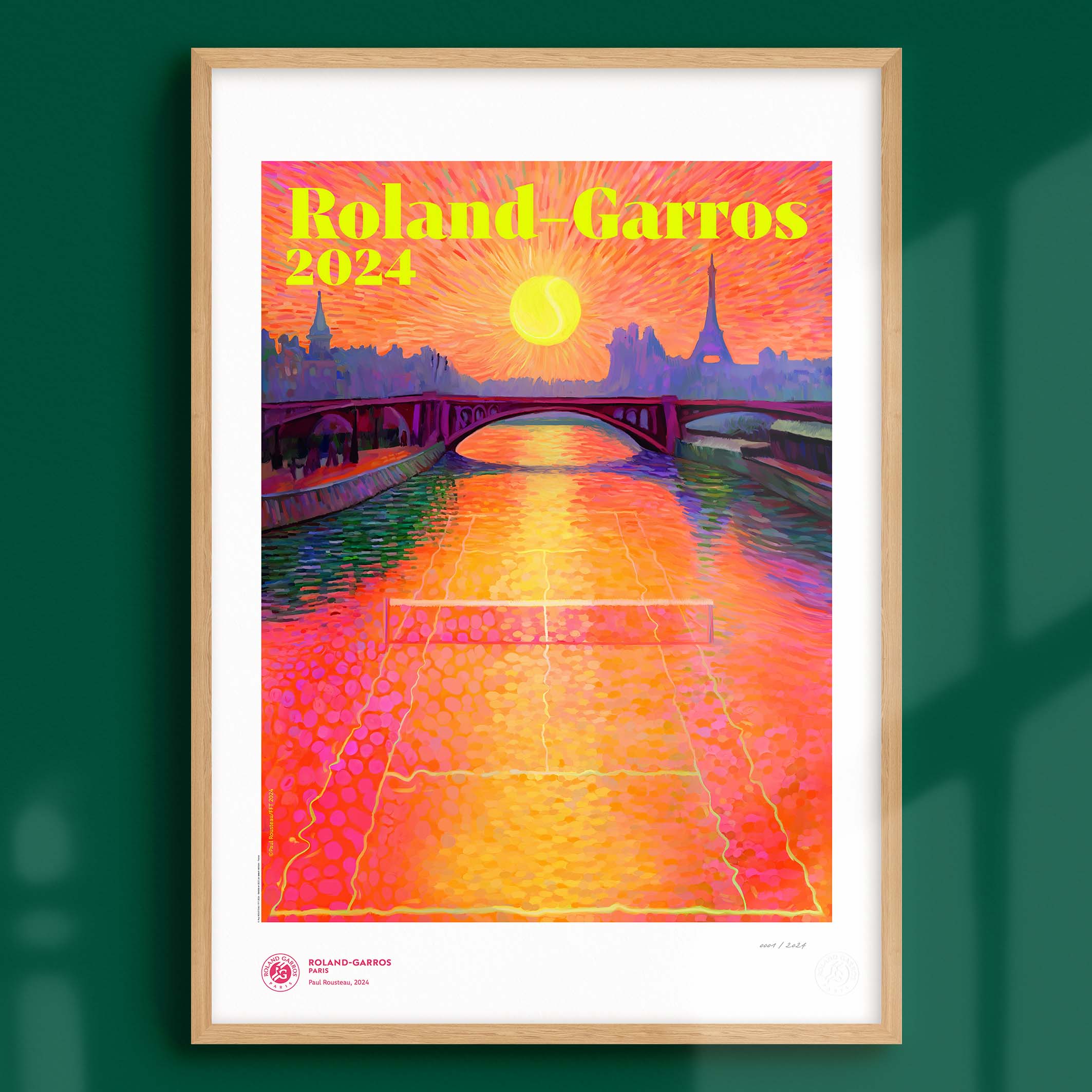 ÉDITION LIMITÉE PREMIUM - Affiche Roland-Garros 2024 par Paul ROUSTEAU