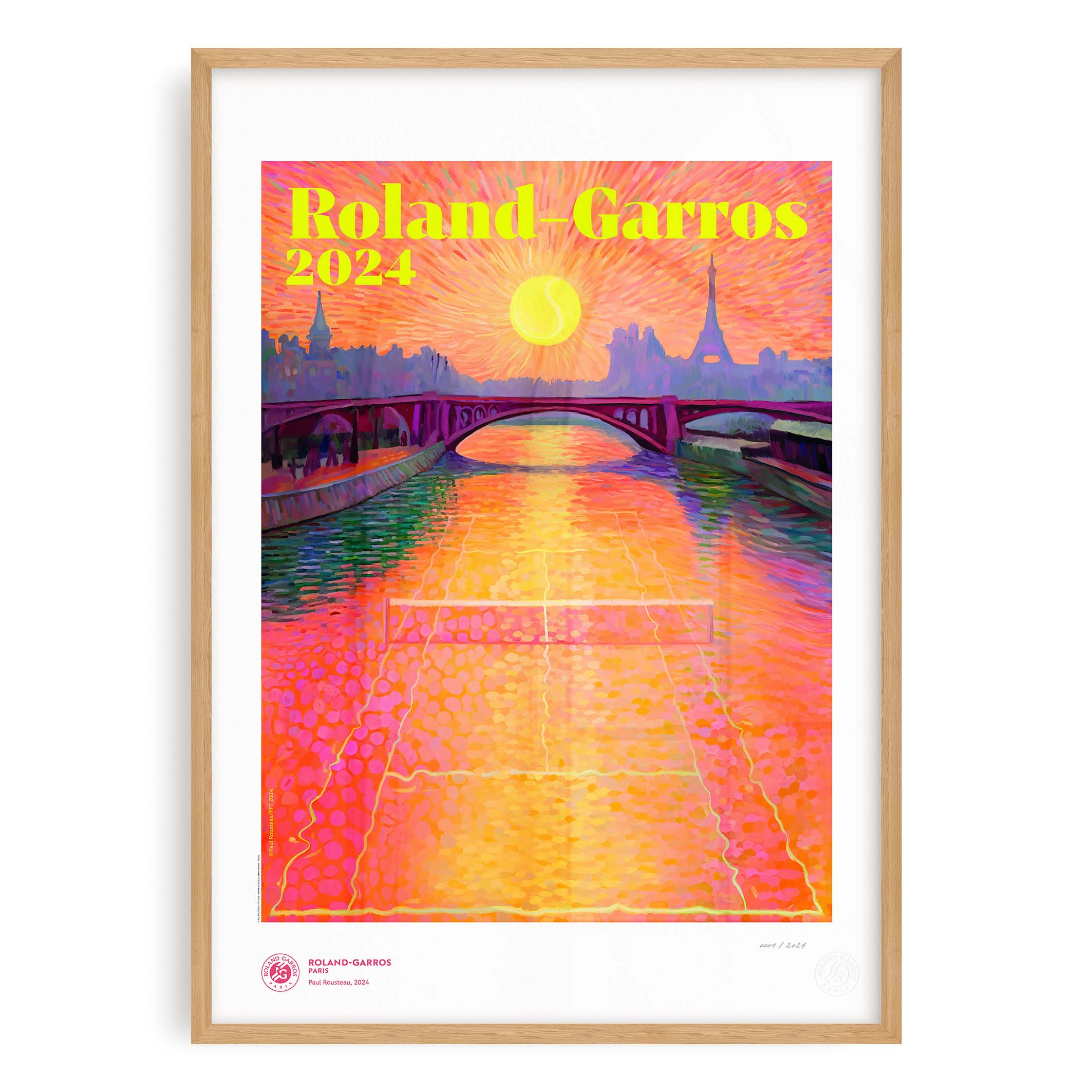 ÉDITION LIMITÉE PREMIUM - Affiche Roland-Garros 2024 par Paul ROUSTEAU