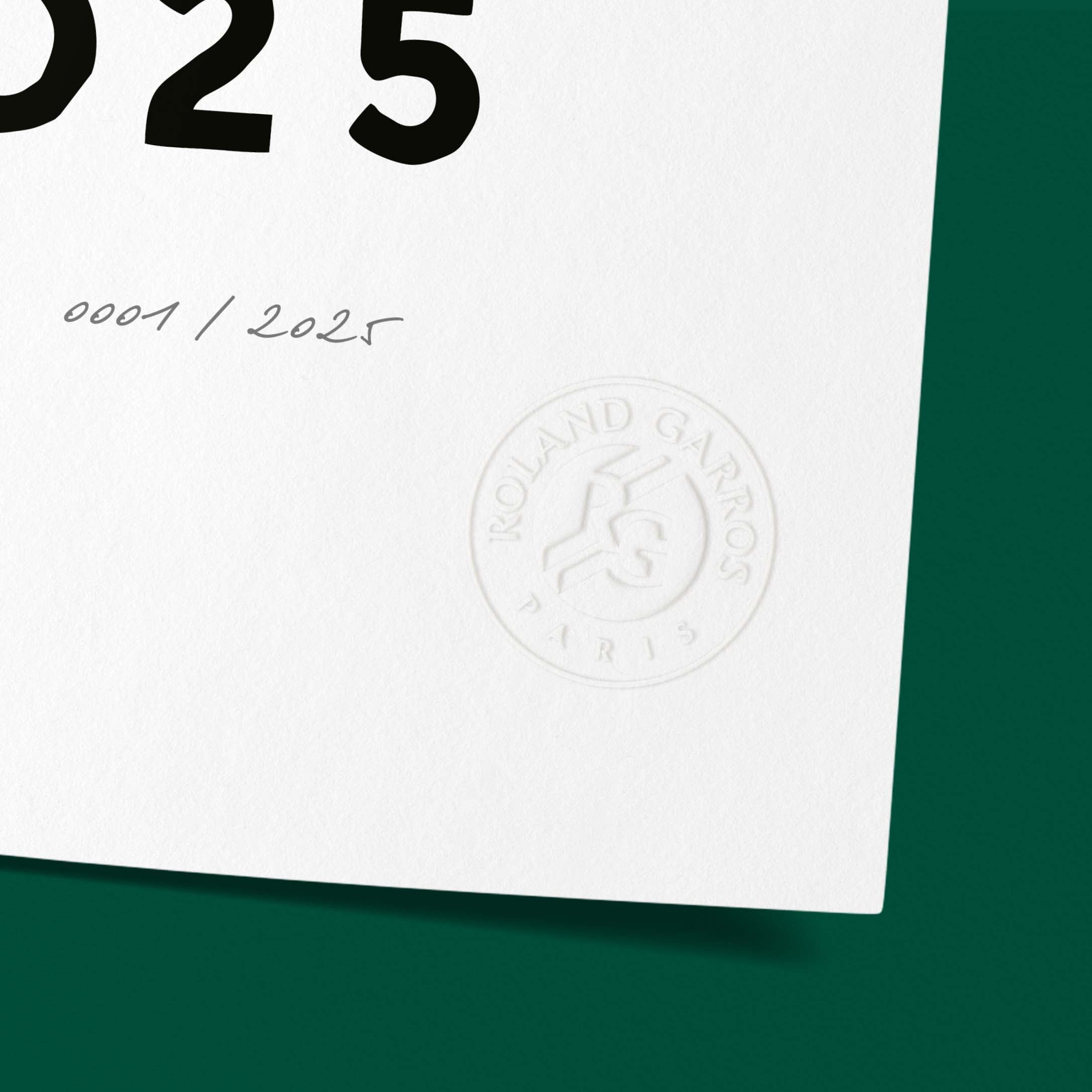 ÉDITION LIMITÉE PREMIUM - Affiche Roland-Garros 2025 par Marc-Antoine MATHIEU