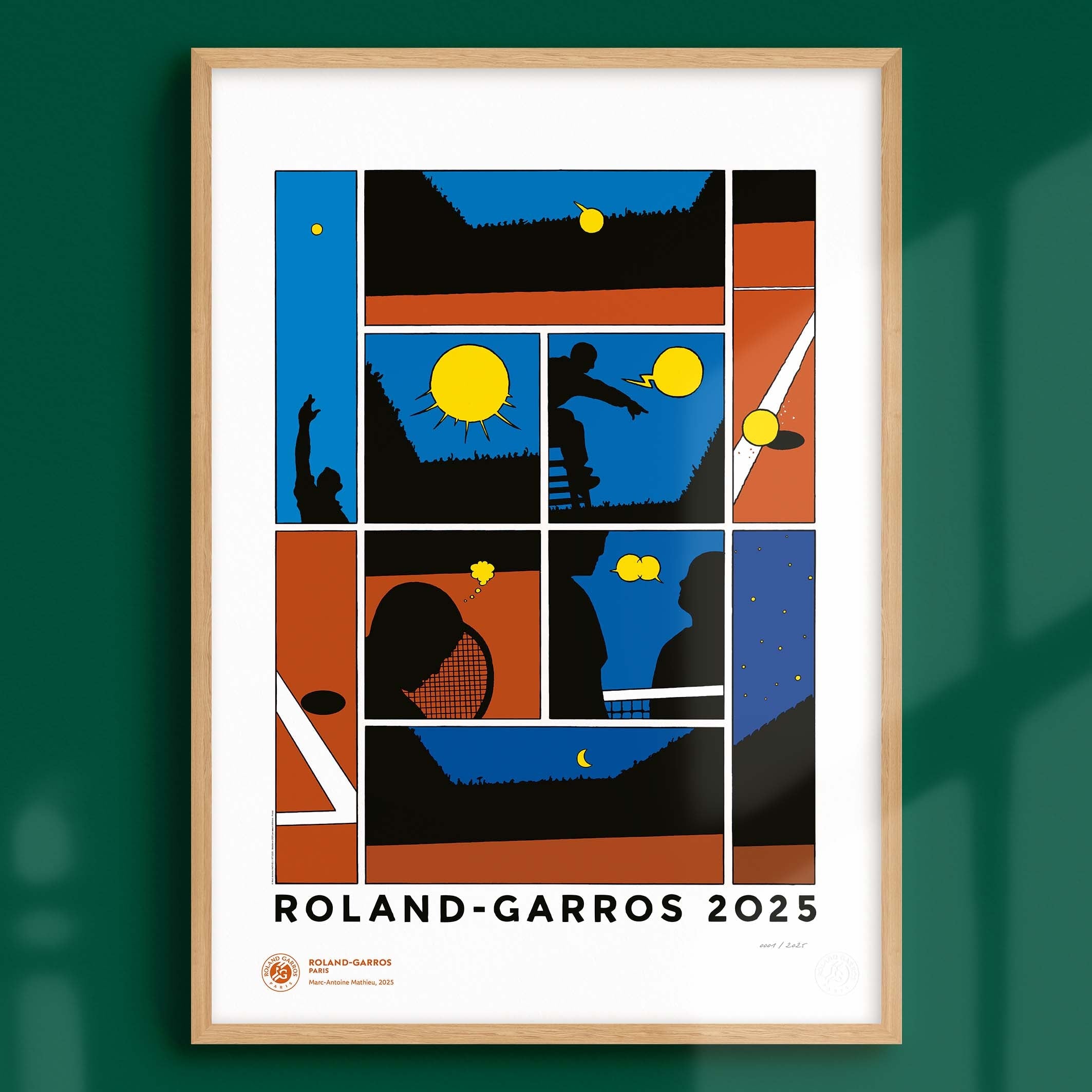 ÉDITION LIMITÉE PREMIUM - Affiche Roland-Garros 2025 par Marc-Antoine MATHIEU