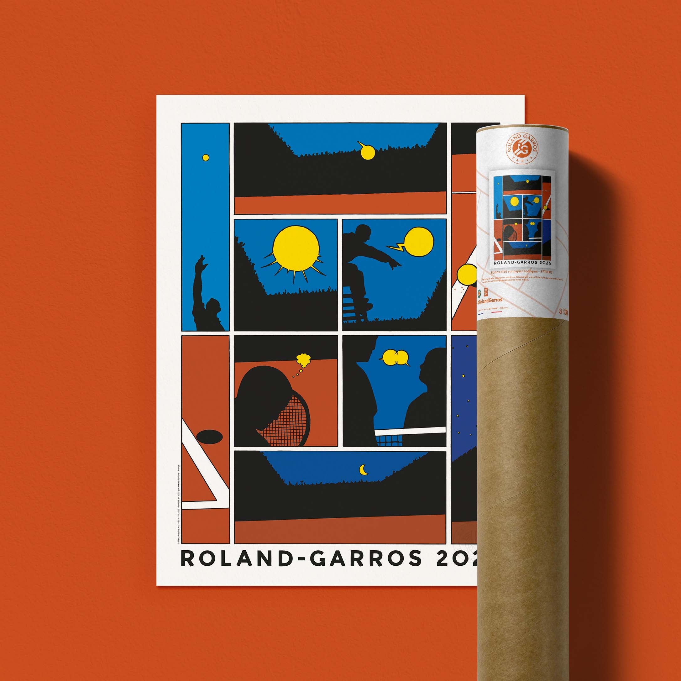 Affiche Roland-Garros 2025 par Marc-Antoine MATHIEU