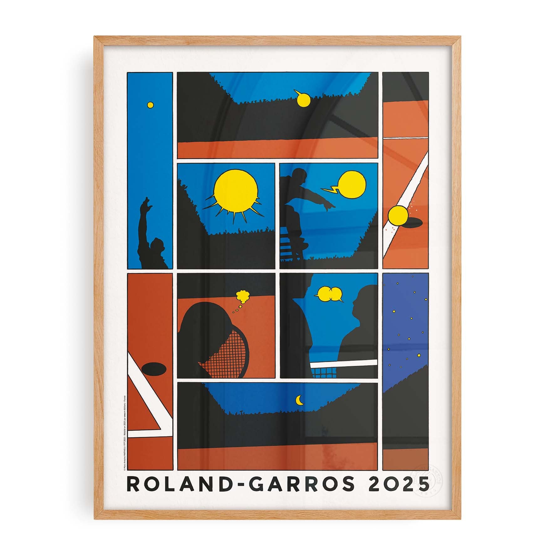 Affiche Roland-Garros 2025 par Marc-Antoine MATHIEU