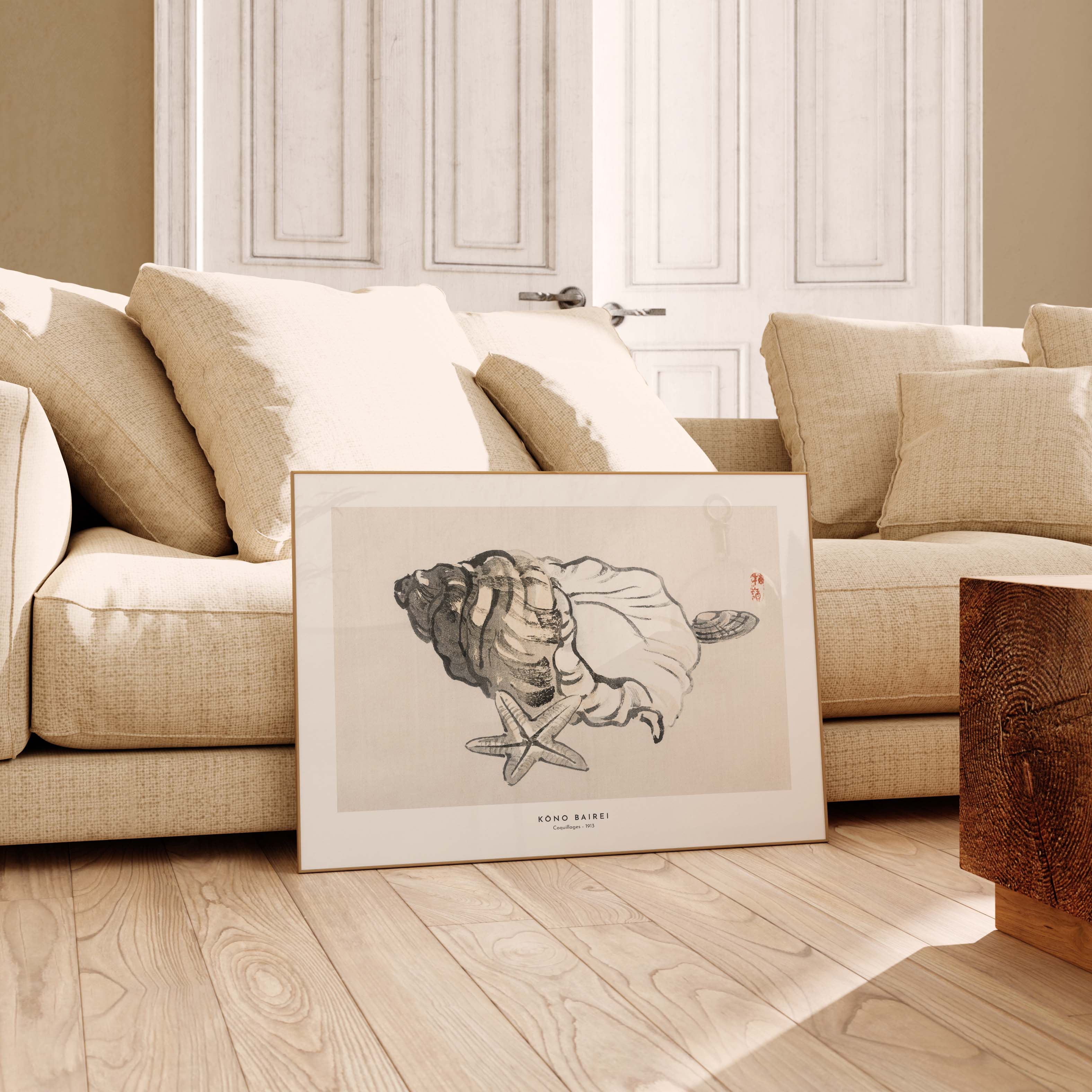 Estampe japonaise - Coquillages-oneart.fr