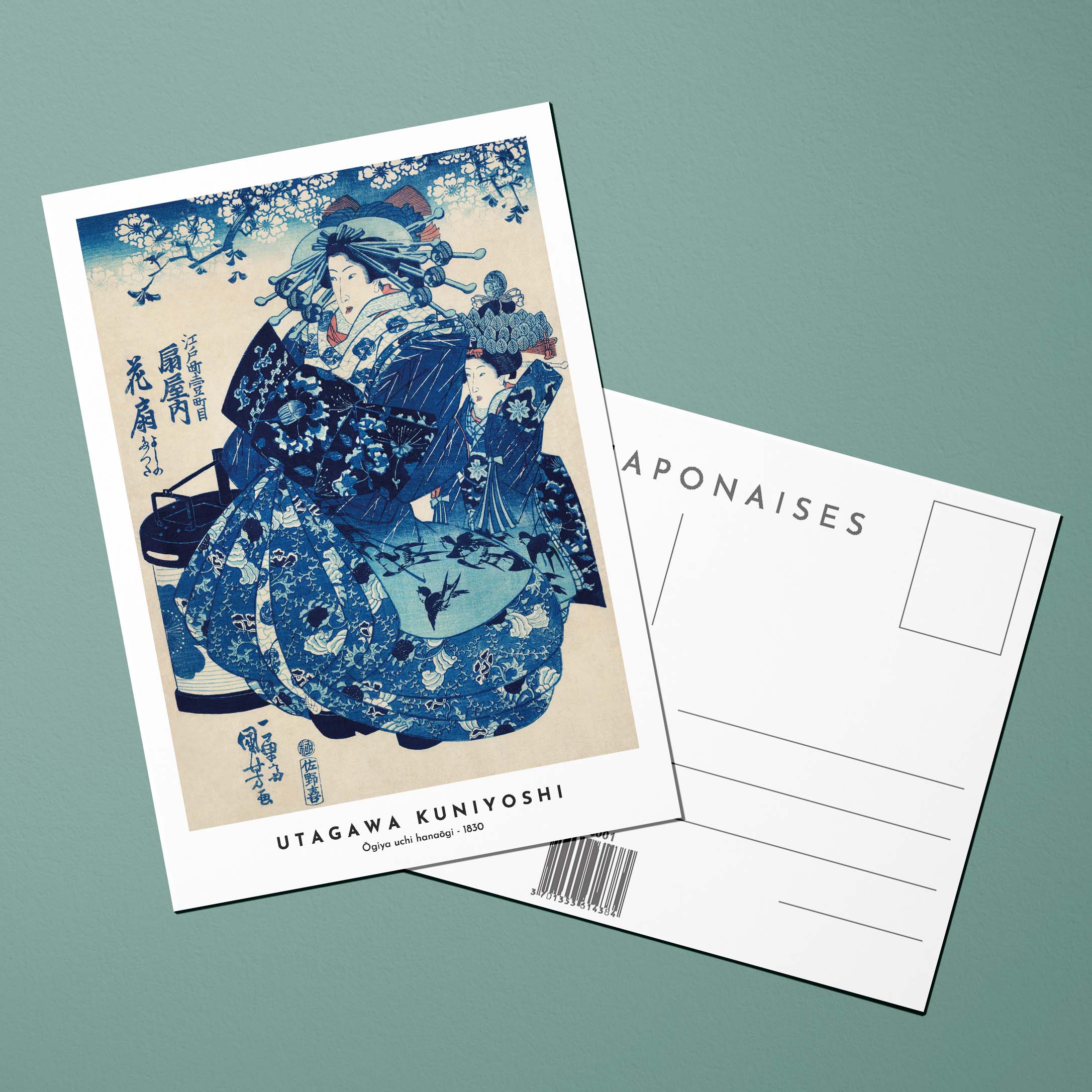 Cartolina Stampa giapponese Ōgiya uchi hanaō
