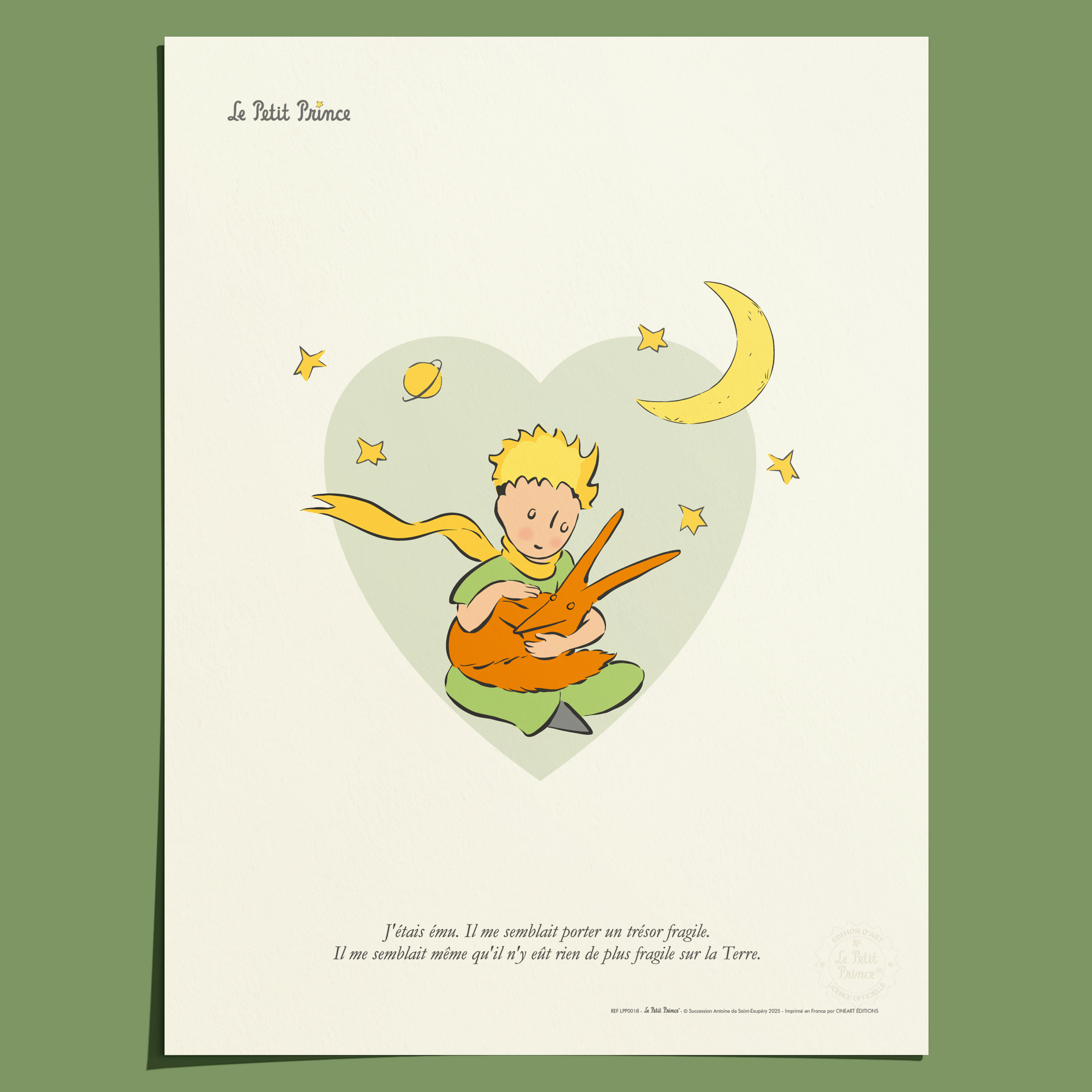 Affiche Le Petit Prince Trésor fragile, cœur
