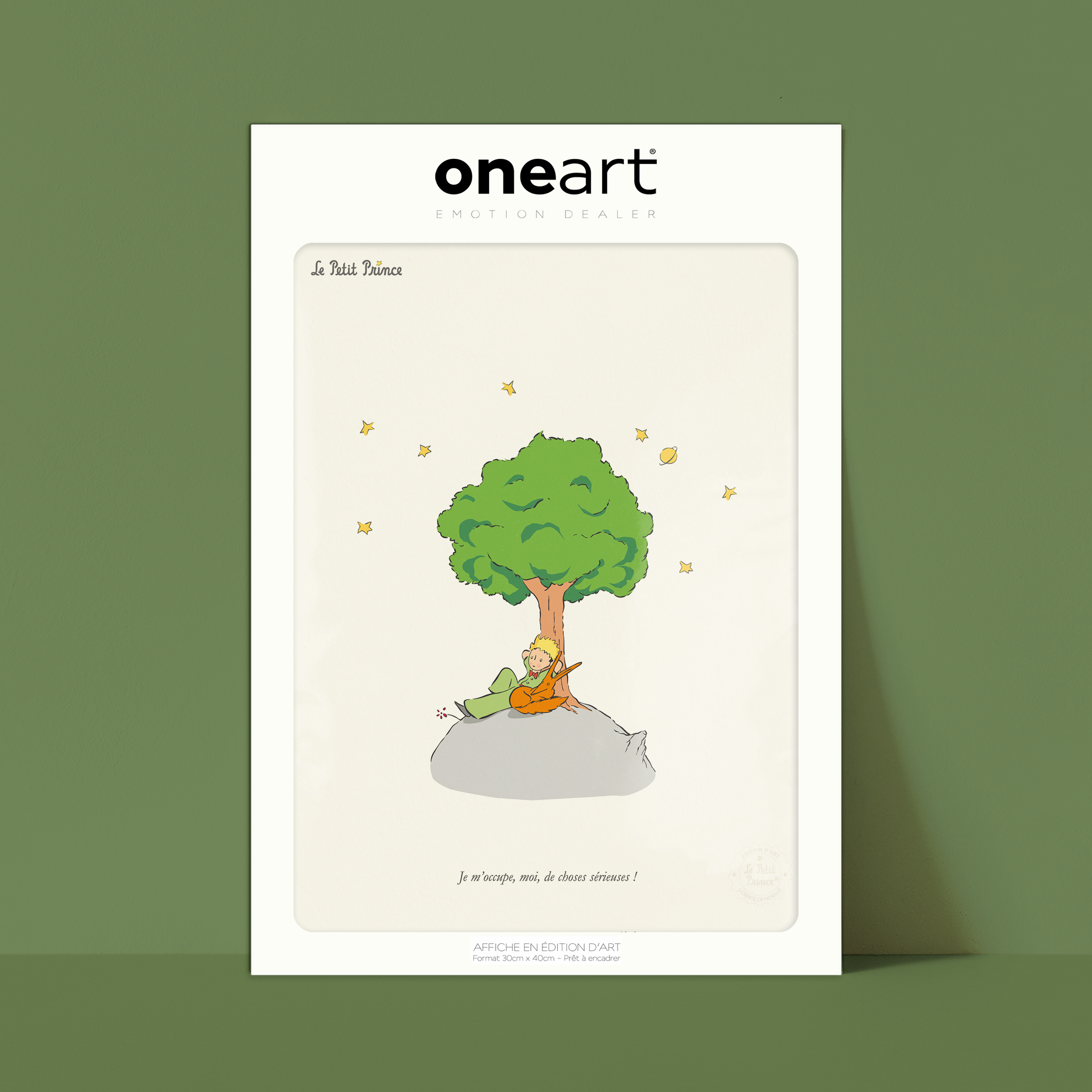 Affiche Le Petit Prince Le Petit Prince et le Renard sous l'arbre