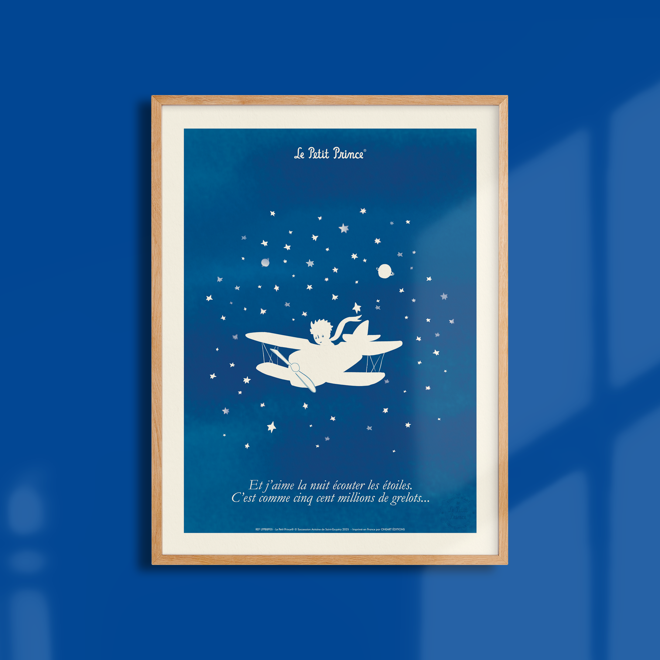 Affiche Le Petit Prince Collection Bleu Blanc Prince Avion