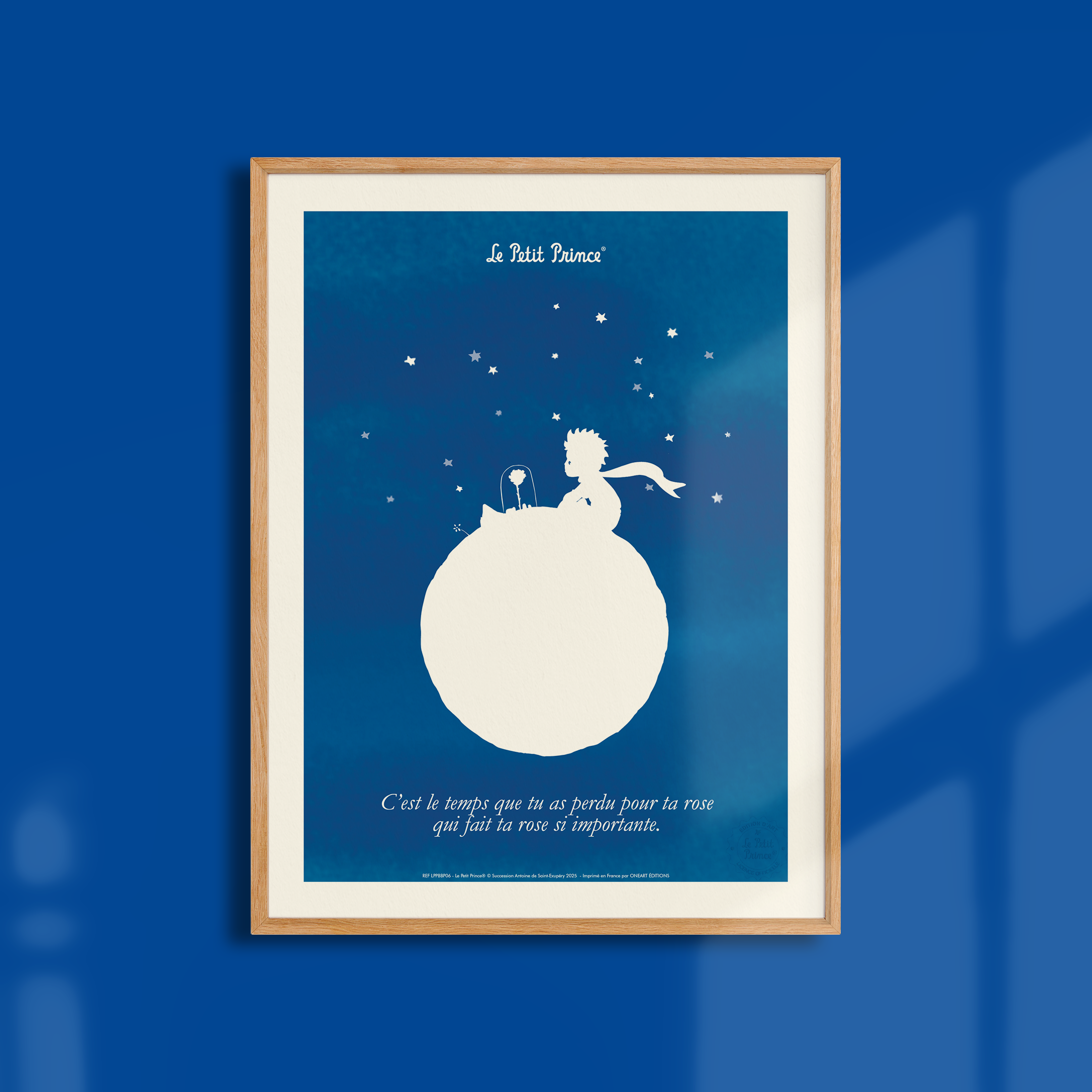Affiche Le Petit Prince Collection Bleu Blanc Prince Rose