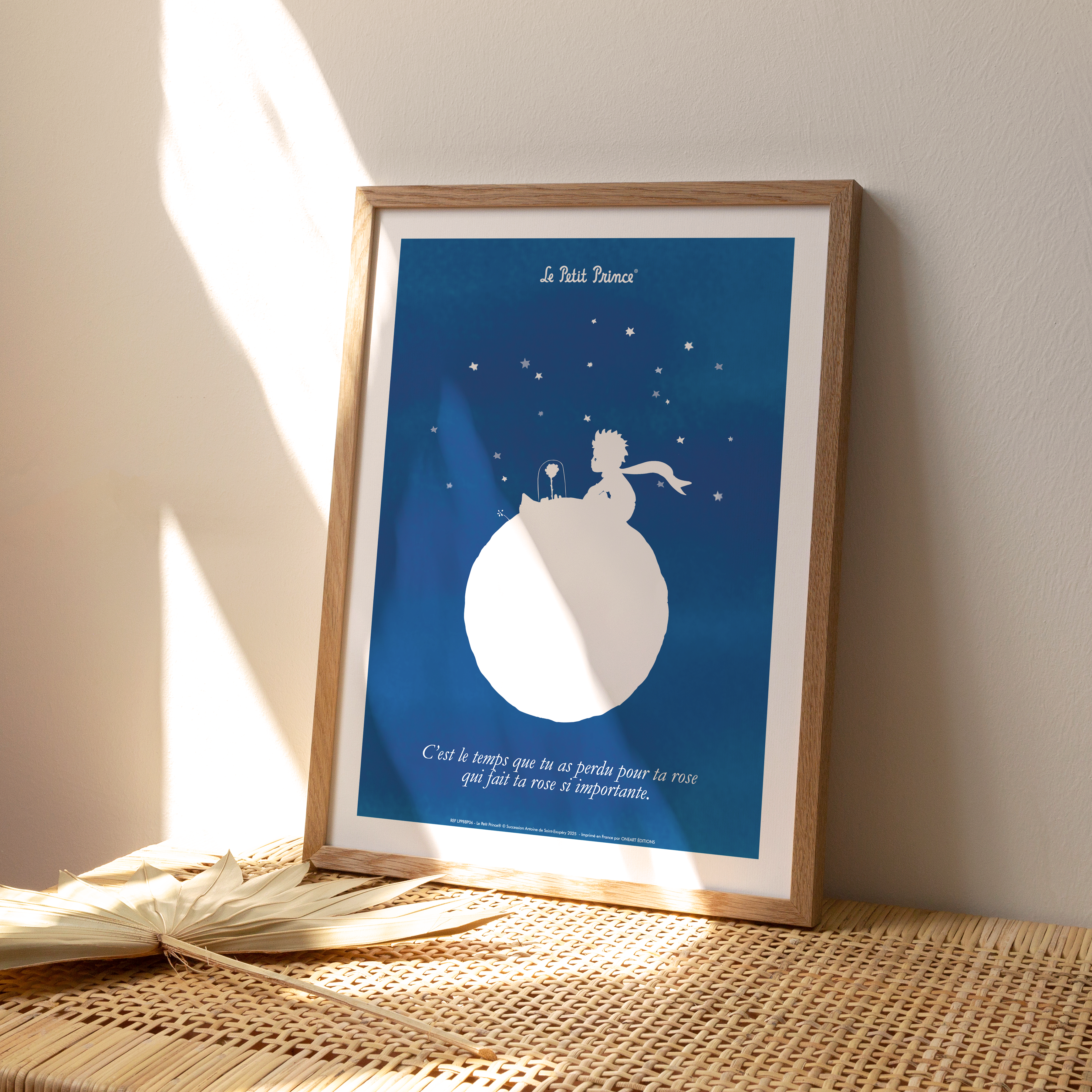 Affiche Le Petit Prince Collection Bleu Blanc Prince Rose
