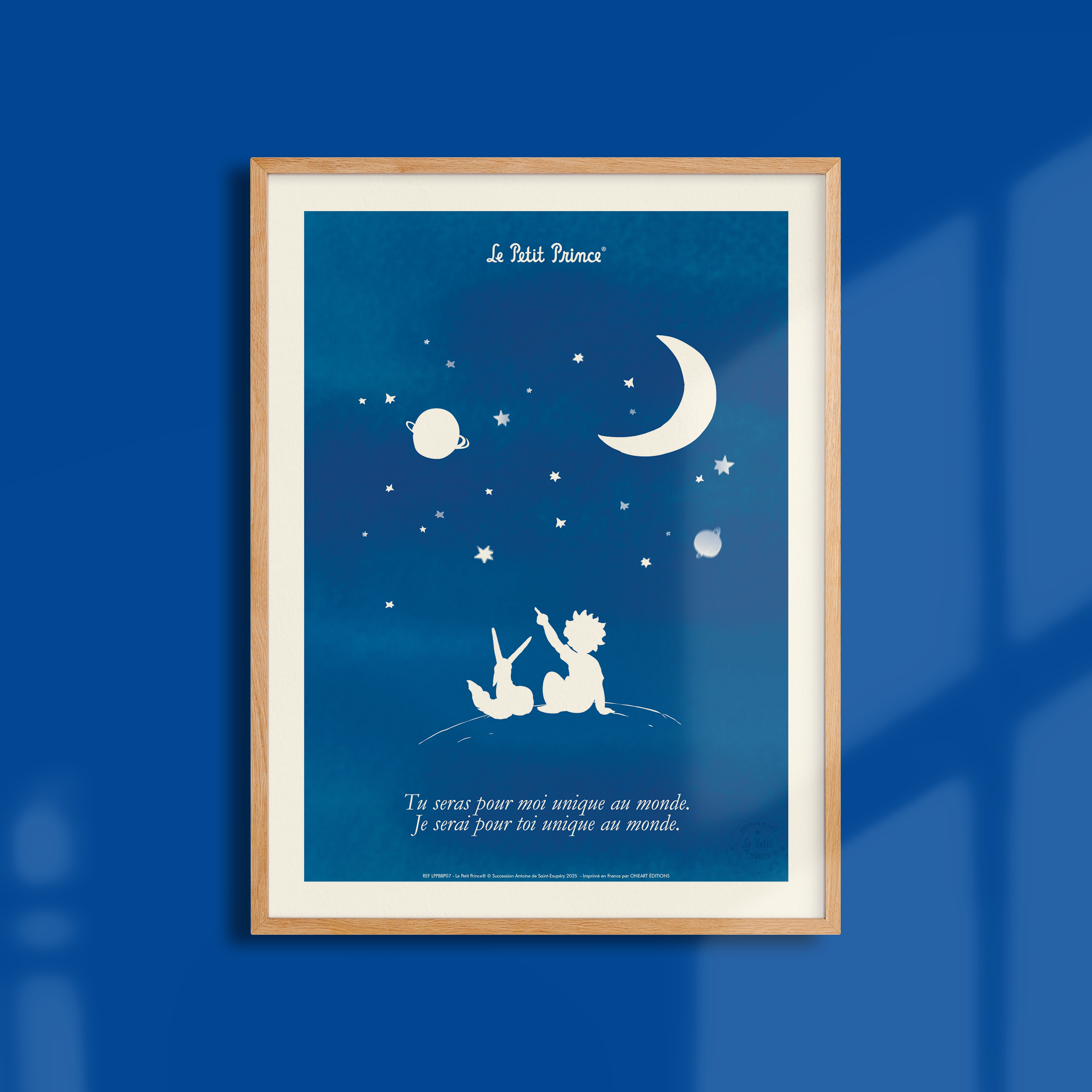 Affiche Le Petit Prince Collection Bleu Blanc Prince Ciel étoilé