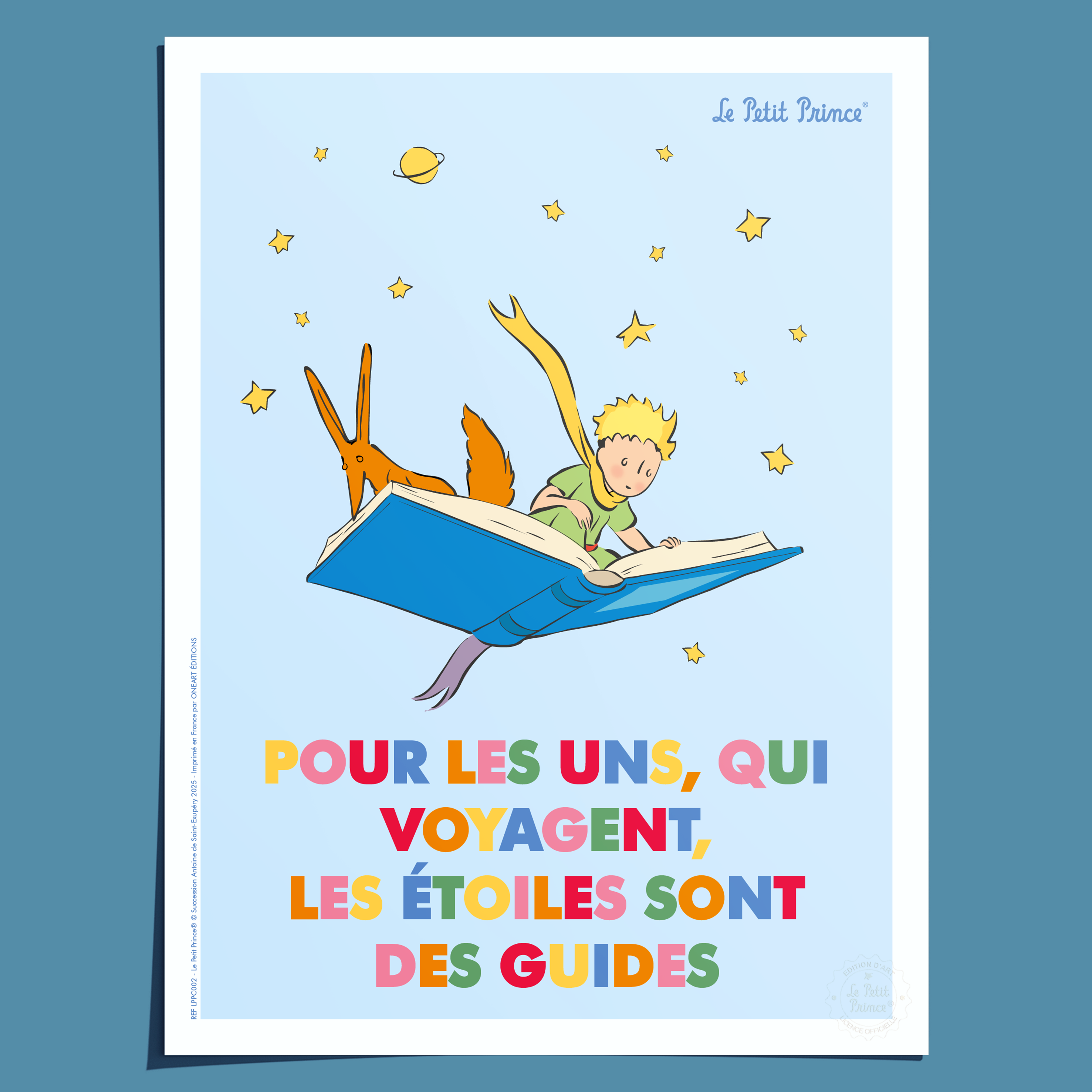 Affiche Le Petit Prince en Couleur, Livre