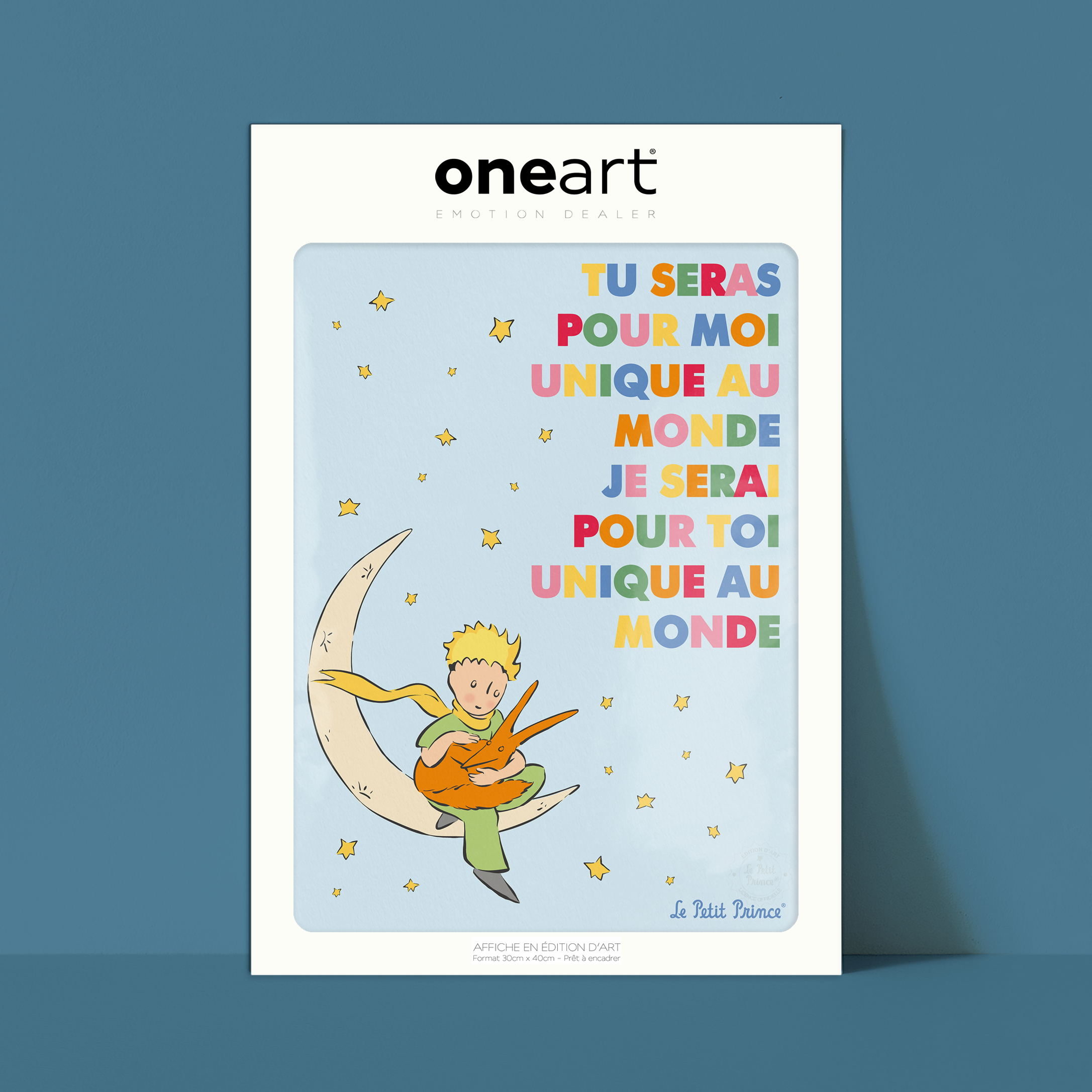 Affiche Le Petit Prince en Couleur, Lune