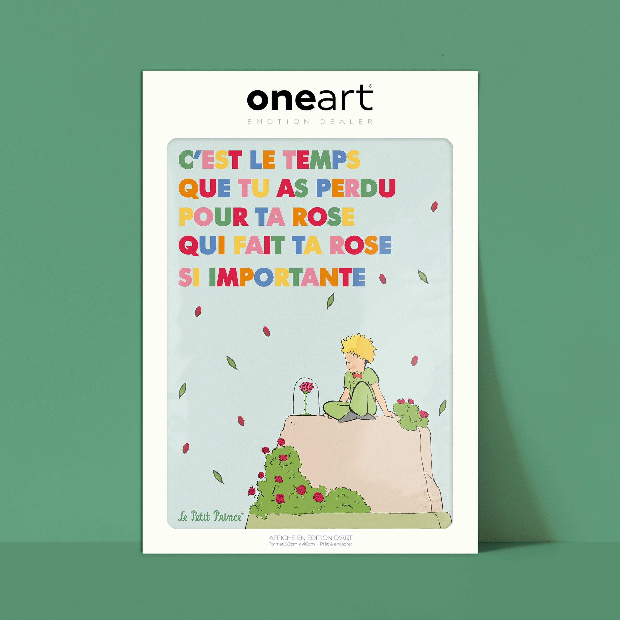 Affiche Le Petit Prince en Couleur, Rose
