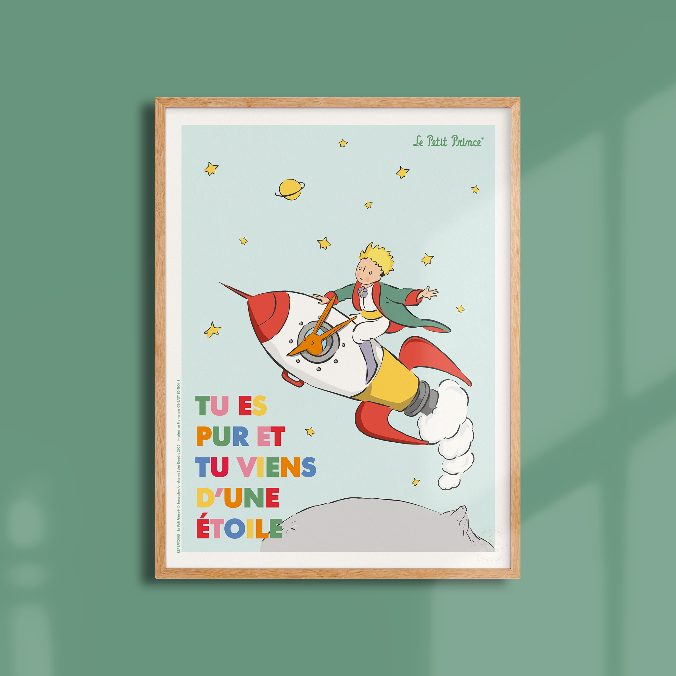 Affiche Le Petit Prince en Couleur, Fusée