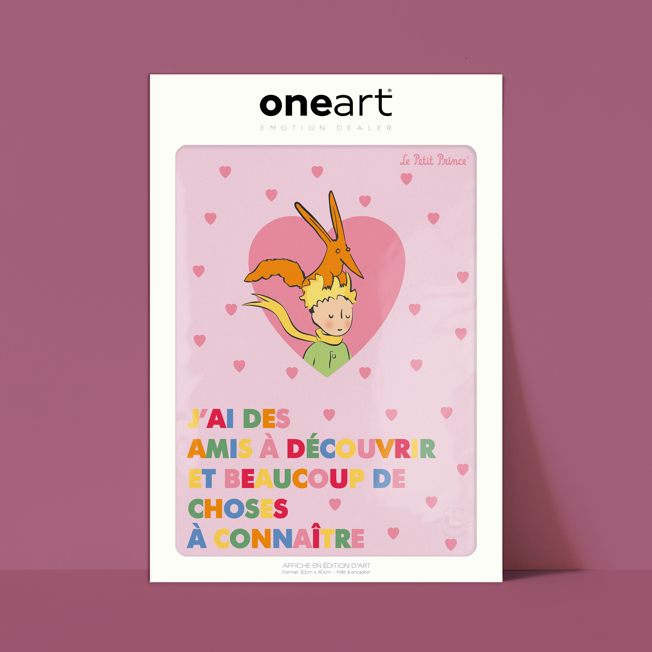 Affiche Le Petit Prince en Couleur, Cœur