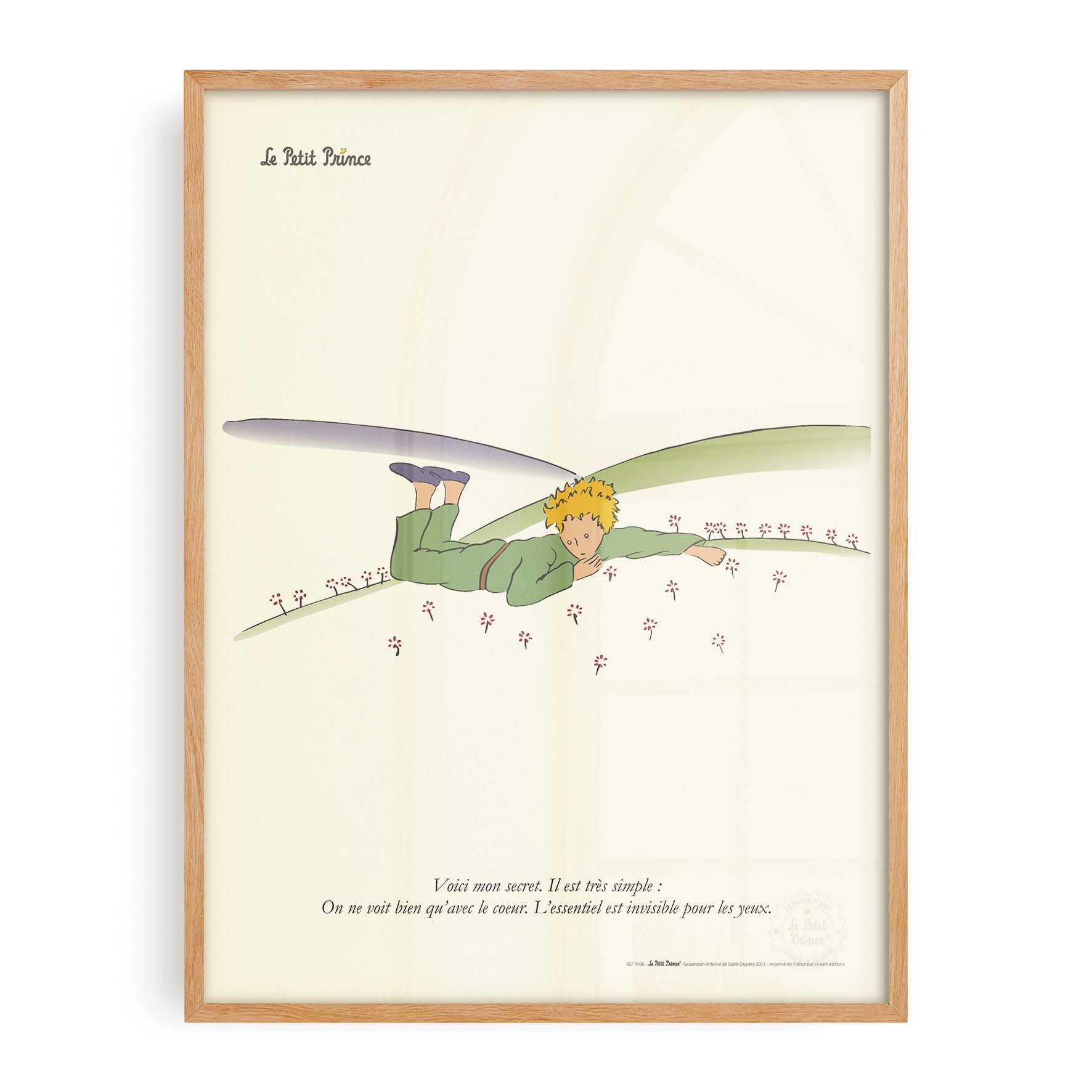 Affiche Le petit prince - Secret, fleurs-oneart.fr