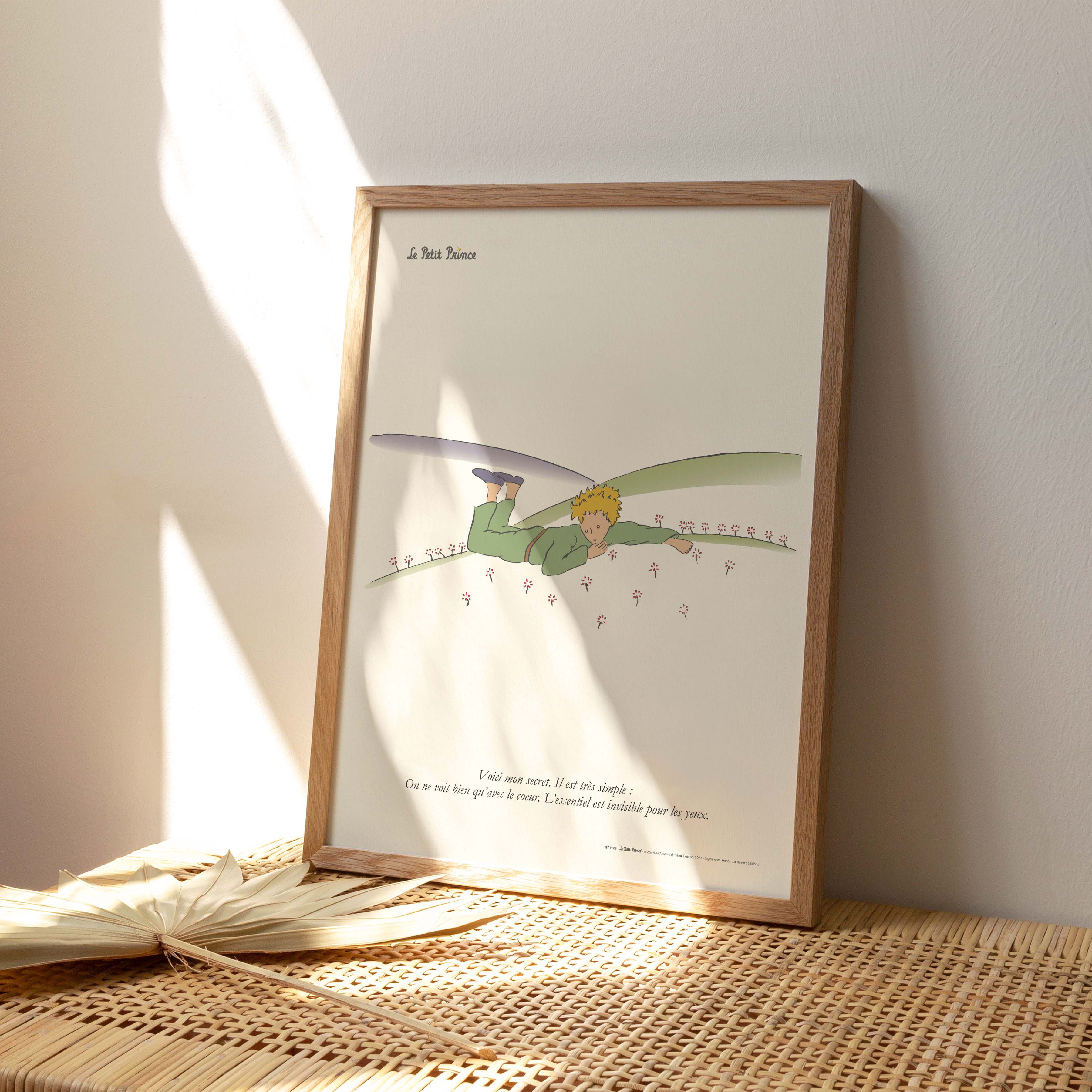 Affiche Le petit prince - Secret, fleurs-oneart.fr