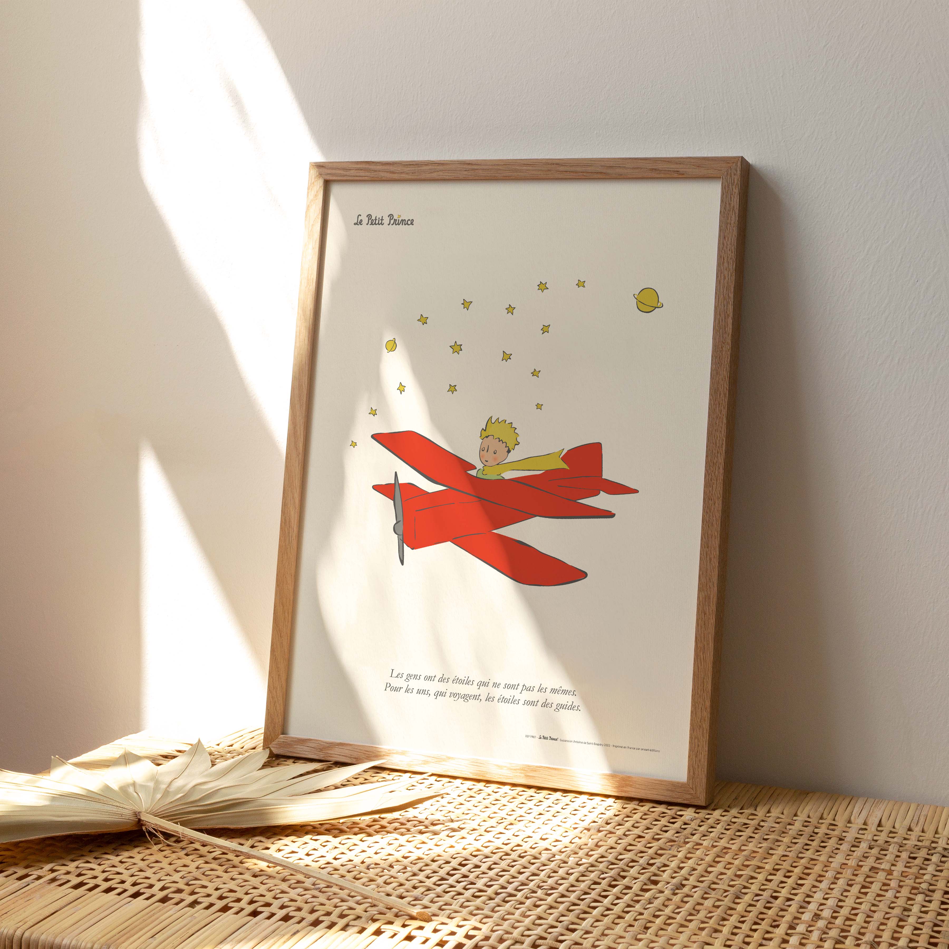 Affiche Le petit prince - Avion, étoiles-oneart.fr