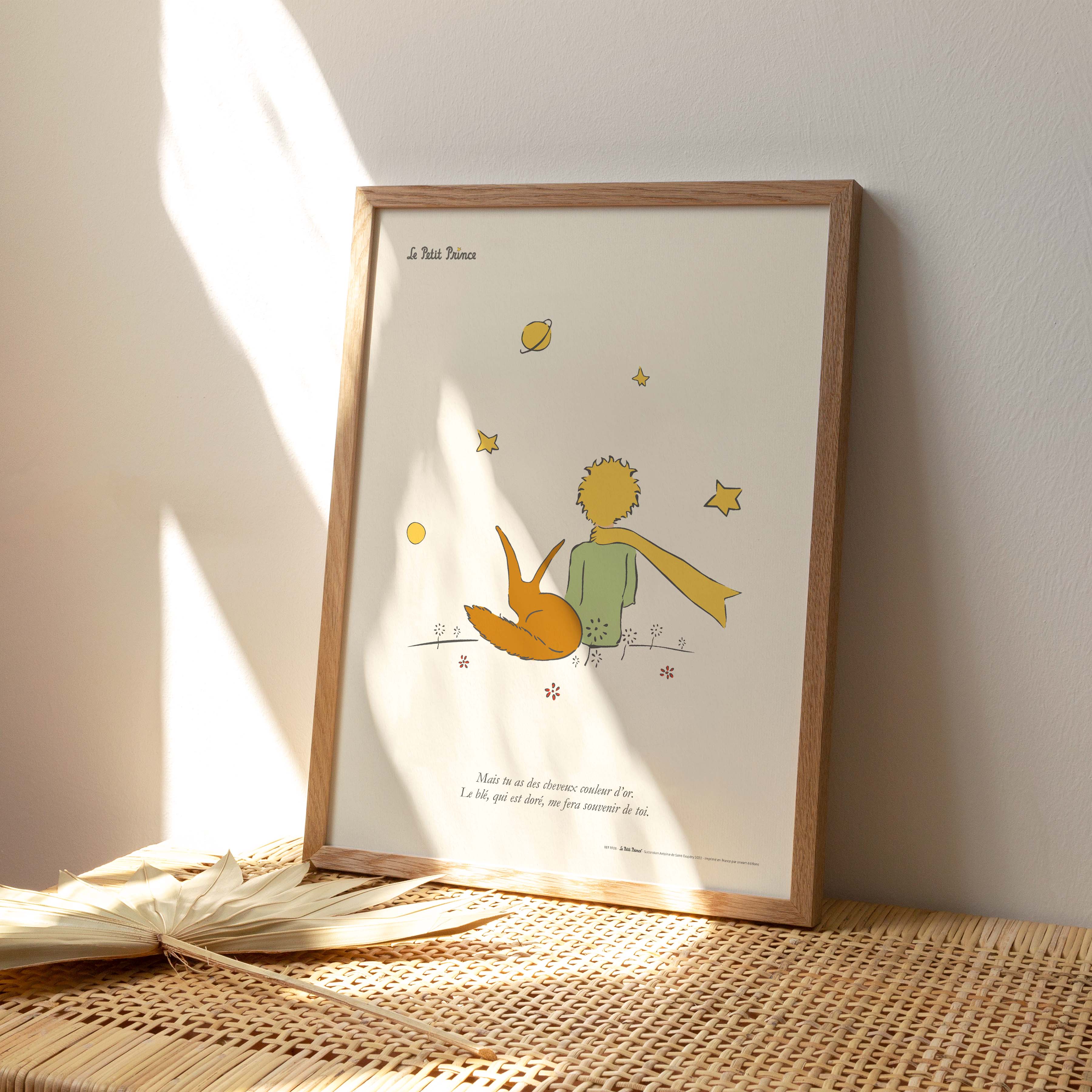 Affiche Le petit prince - Renard et cheveux d'or-oneart.fr