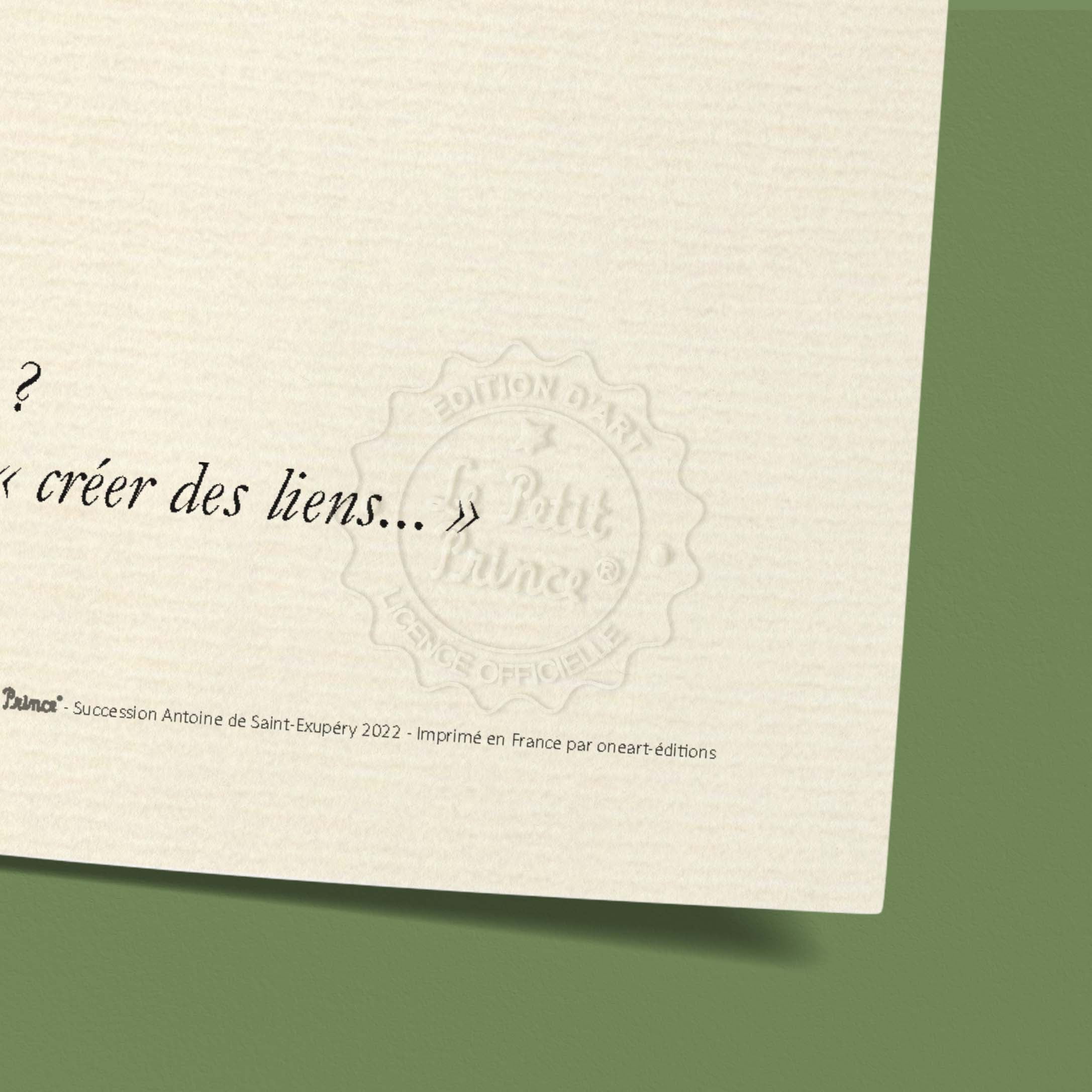 Affiche Le petit prince - Apprivoiser-oneart.fr