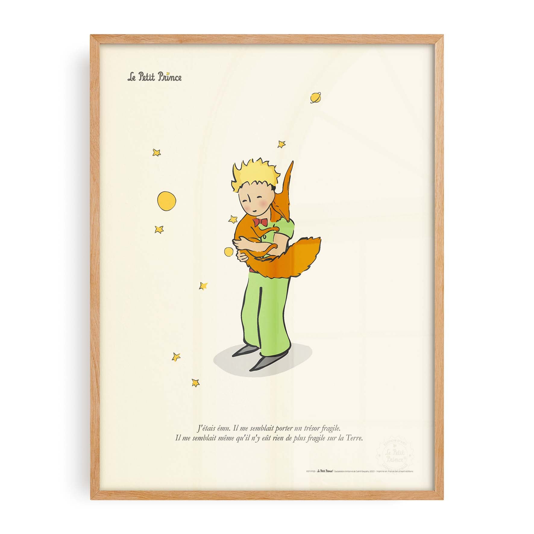 Affiche Le petit prince - Renard câlin-oneart.fr