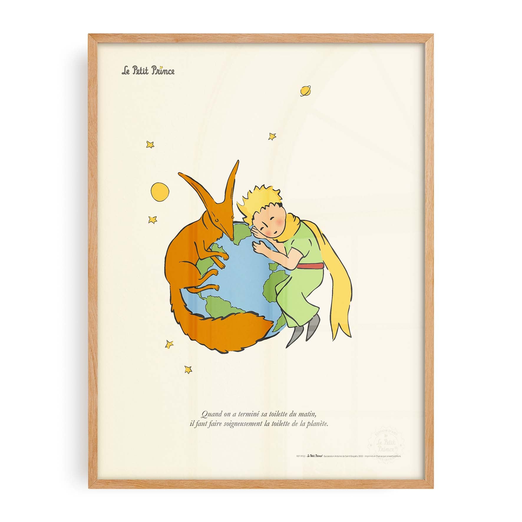 Affiche Le petit prince - Le renard et la Terre-oneart.fr