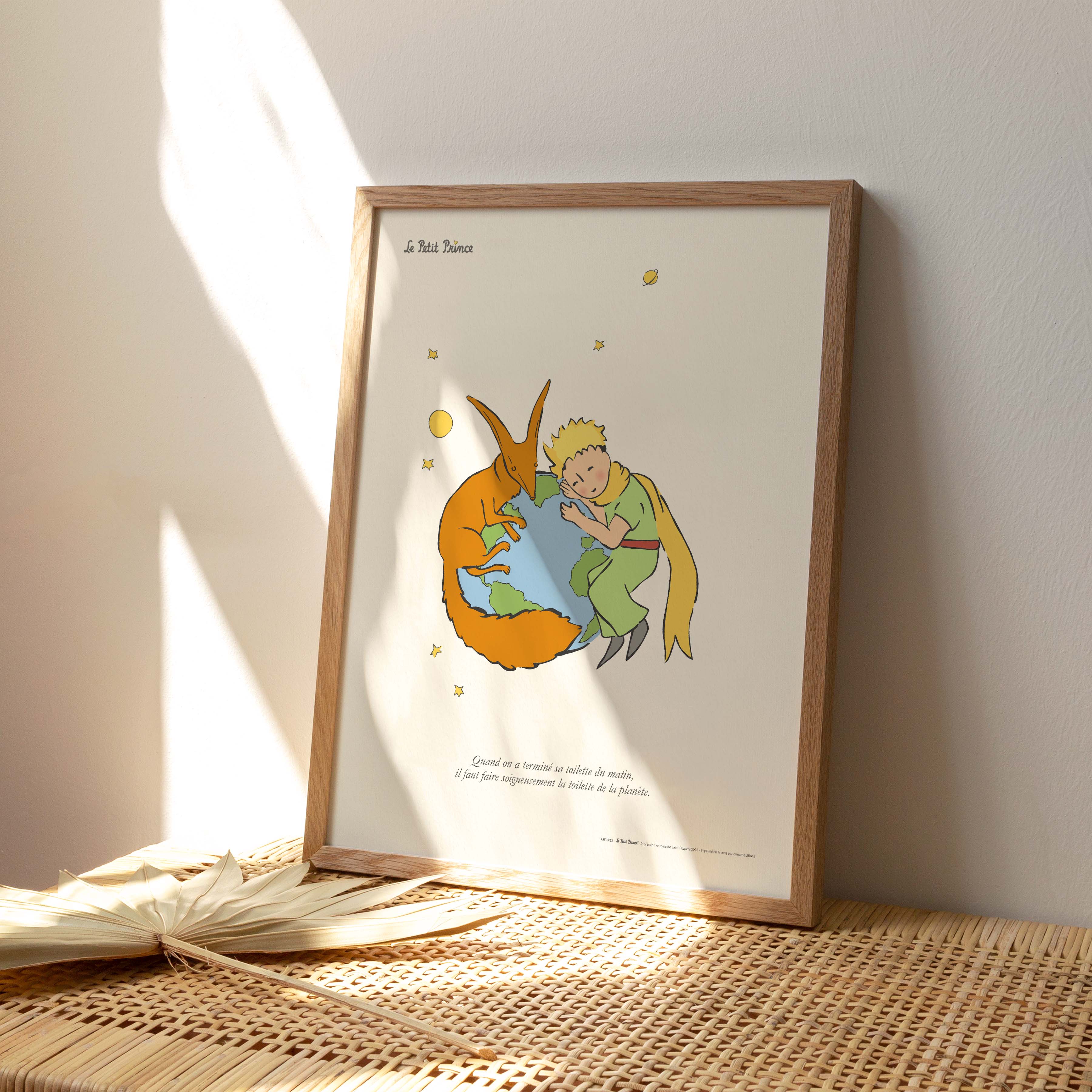 Affiche Le petit prince - Le renard et la Terre-oneart.fr