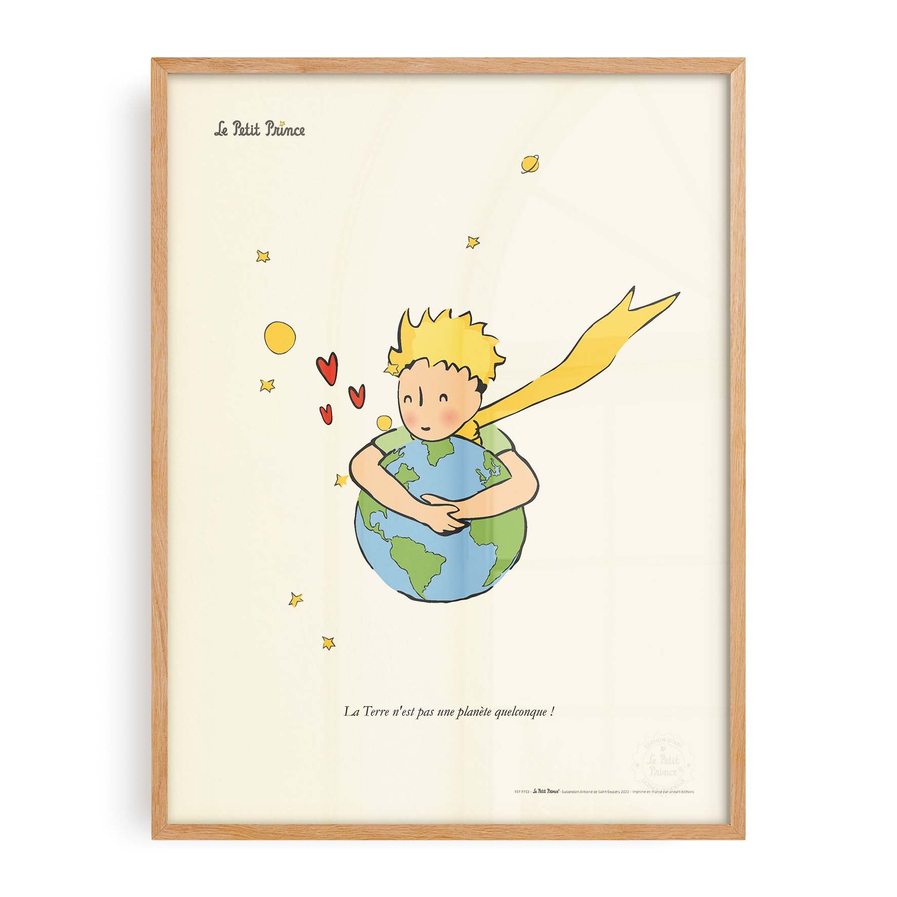 Affiche Le petit prince - Câlin Terre-oneart.fr