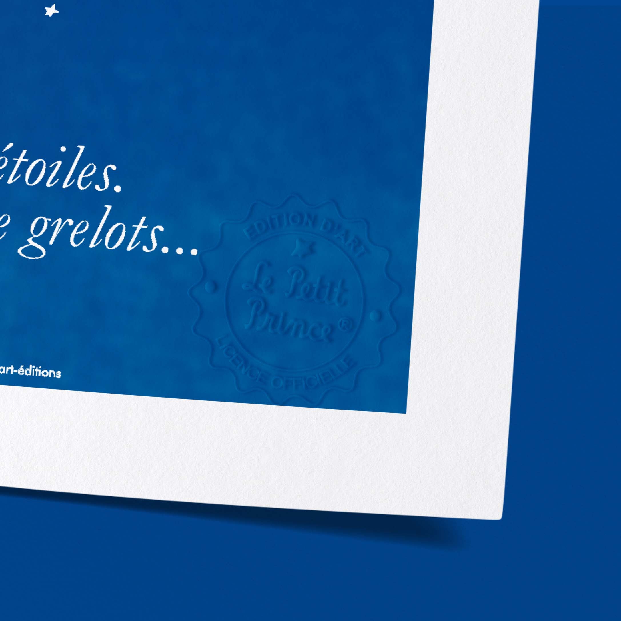Affiche Le petit prince - Collection Bleu Blanc Prince Avion-oneart.fr