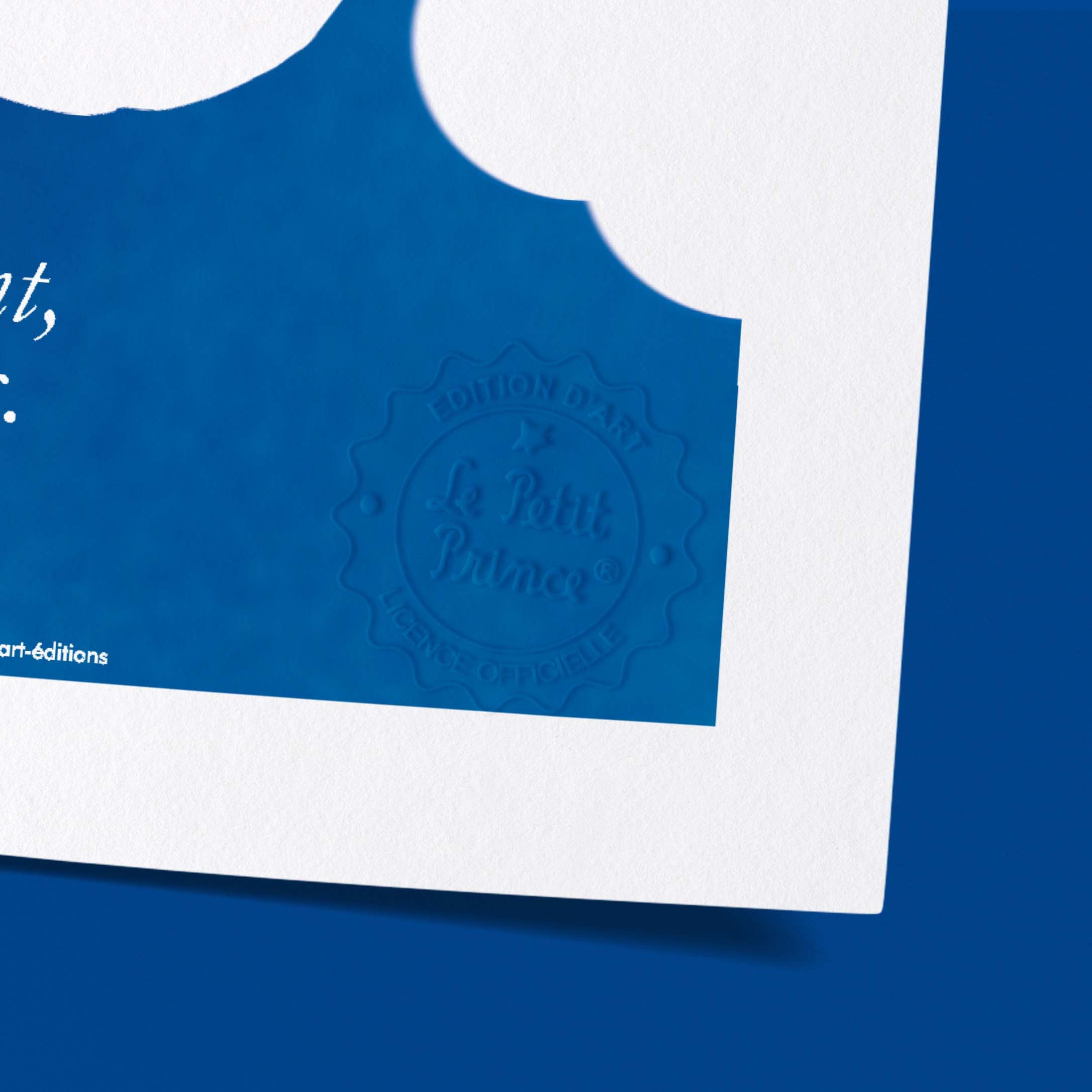 Affiche Le petit prince - Collection Bleu Blanc Prince Oiseau-oneart.fr