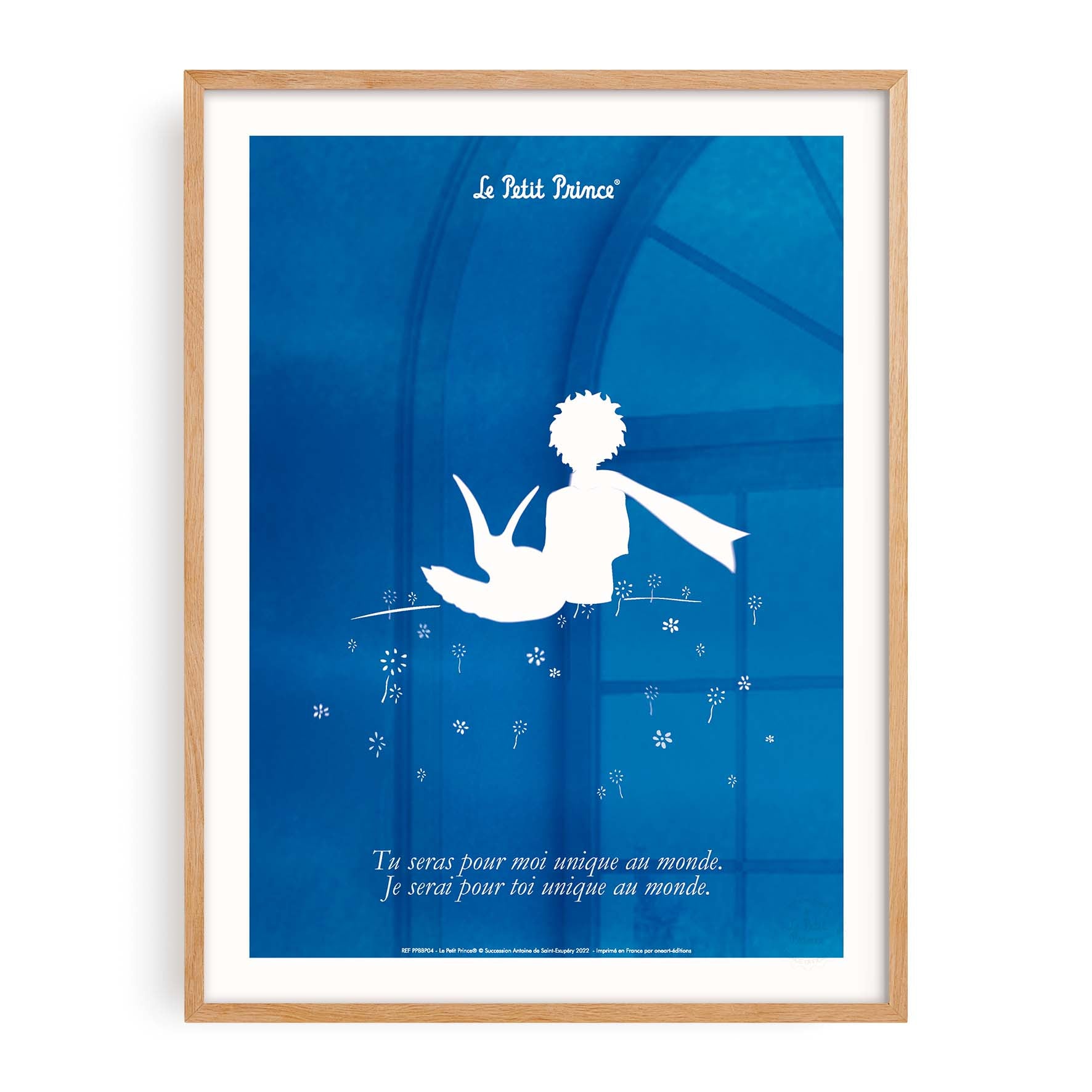 Affiche Le petit prince - Collection Bleu Blanc Prince Renard-oneart.fr